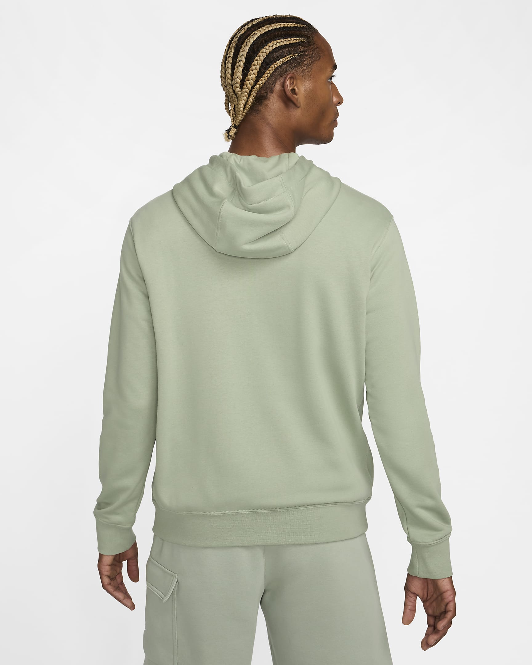 Felpa pullover con cappuccio Nike Sportswear Club - Uomo - Jade Horizon/Jade Horizon/Bianco