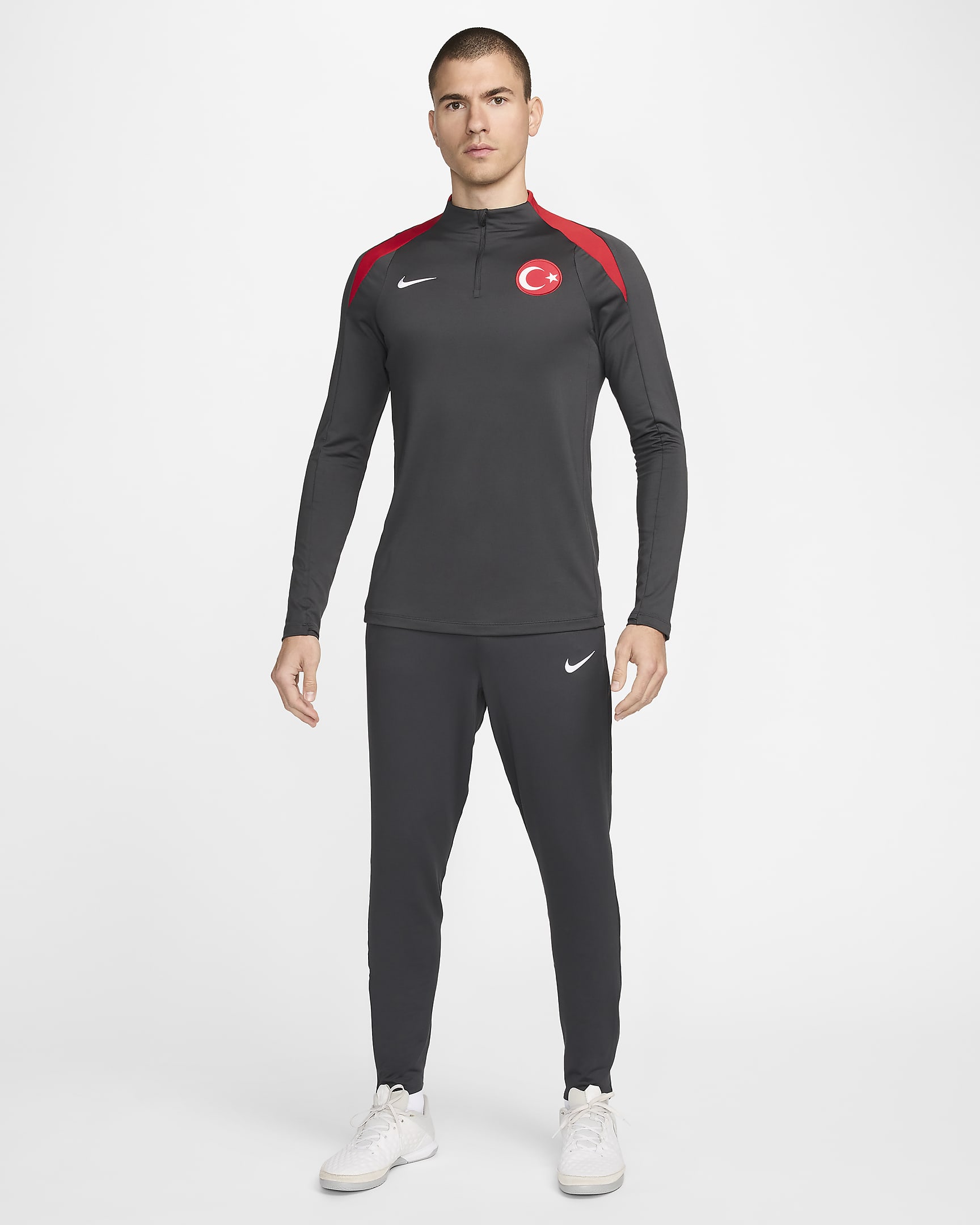 Türkiye Strike Men's Nike Dri-FIT Football Pants - Anthracite/Sport Red/White