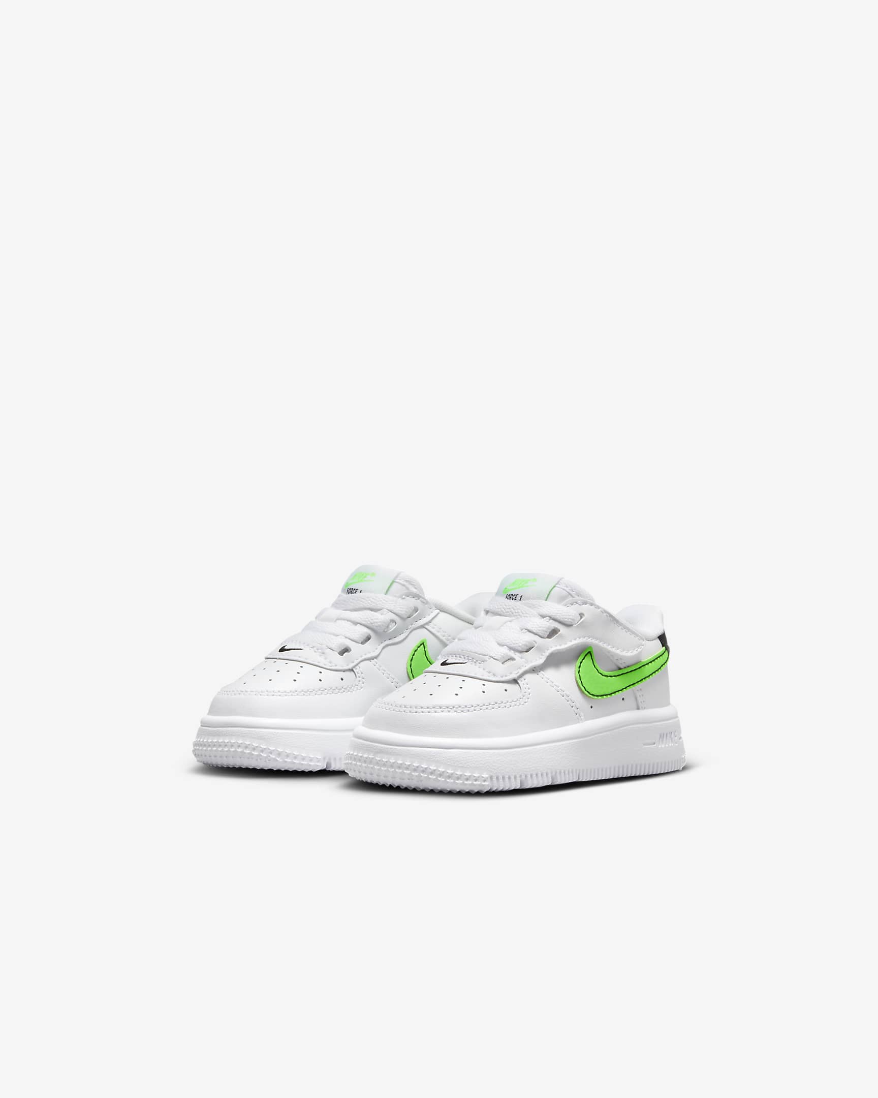 Buty dla niemowląt i maluchów Nike Force 1 Low EasyOn - Biel/Czerń/Green Strike