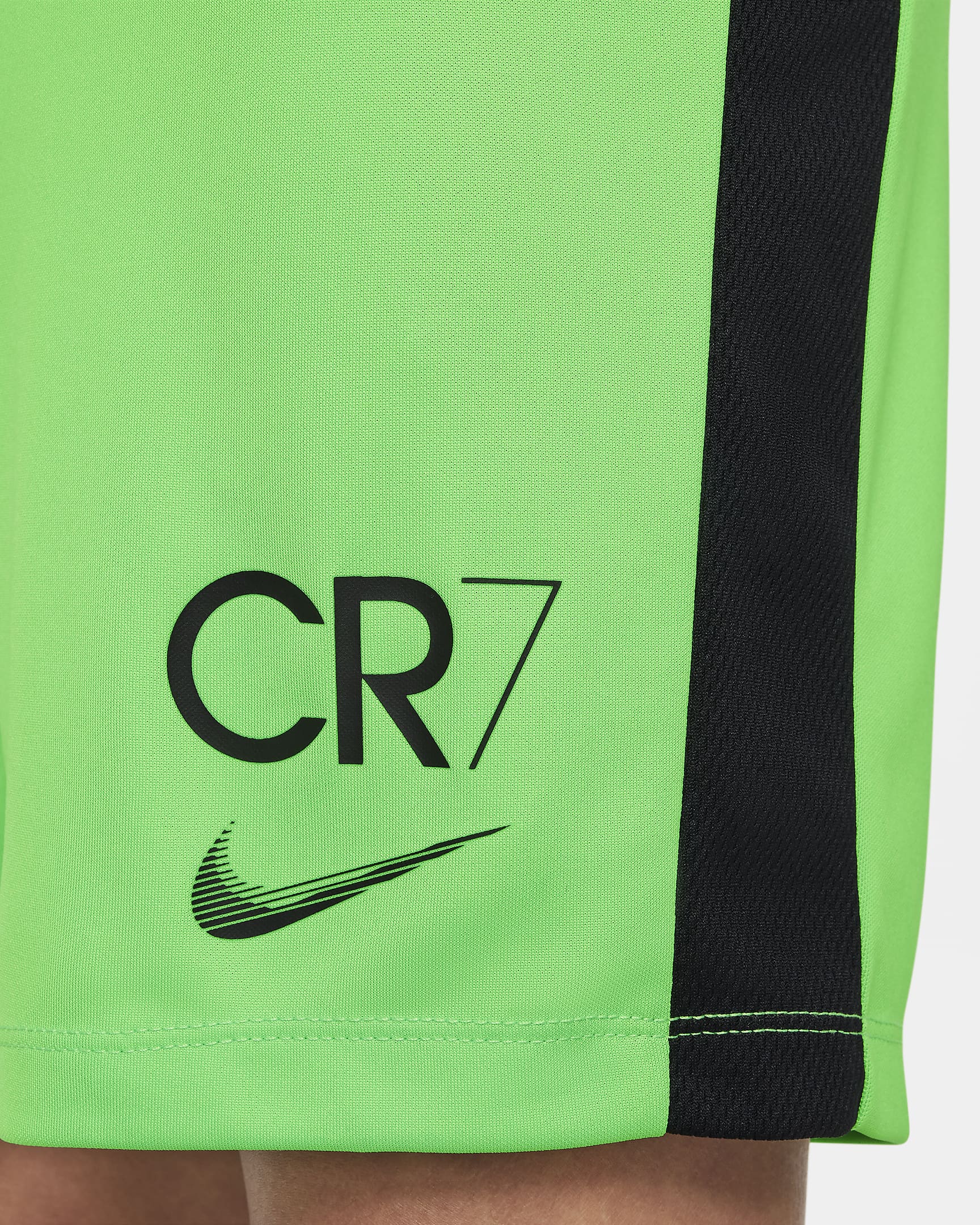 CR7 Big Kids' Dri-FIT Academy23 Soccer Shorts - Green Strike/Black/Black