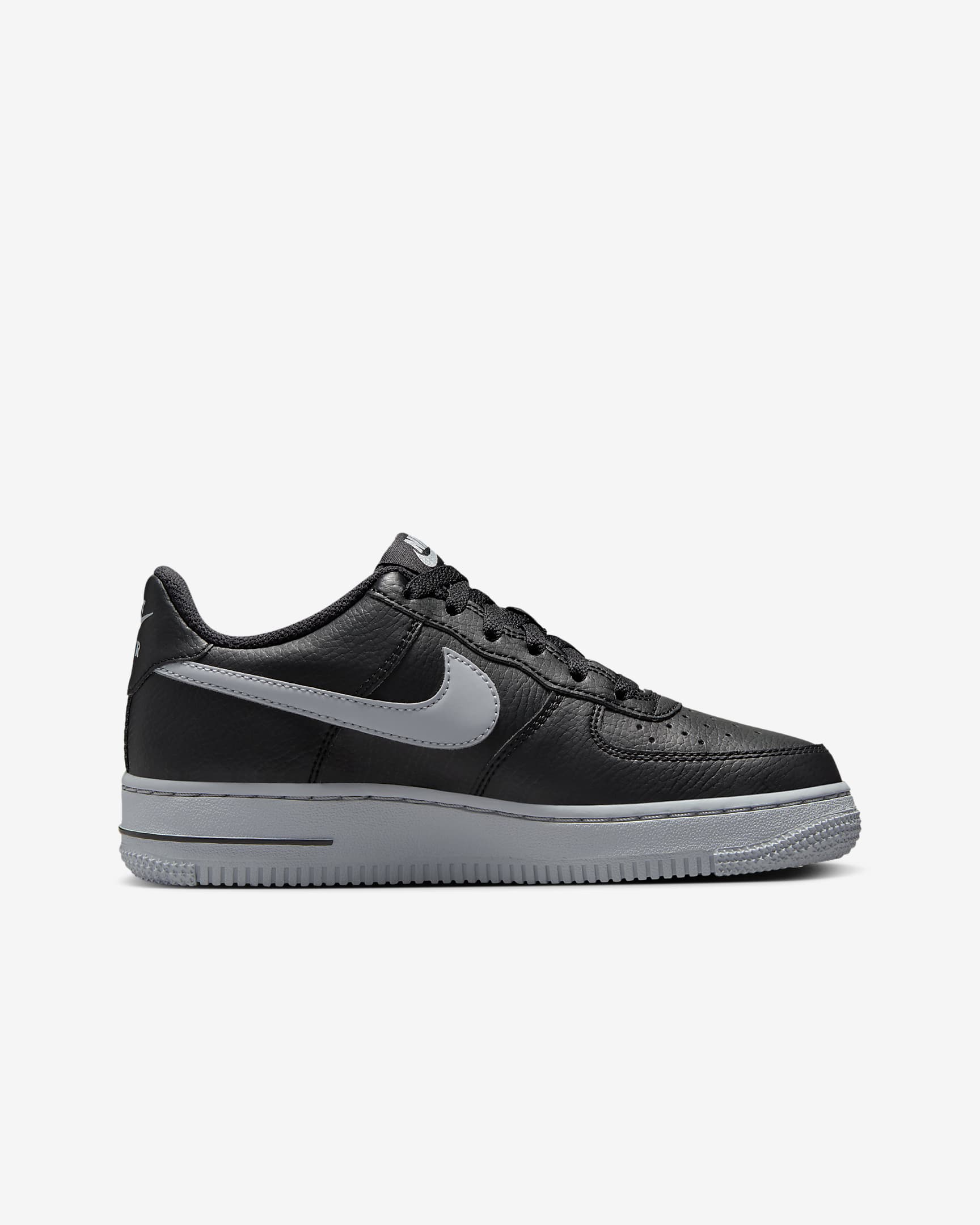 Nike Air Force 1 Older Kids' Shoes - Black/Wolf Grey