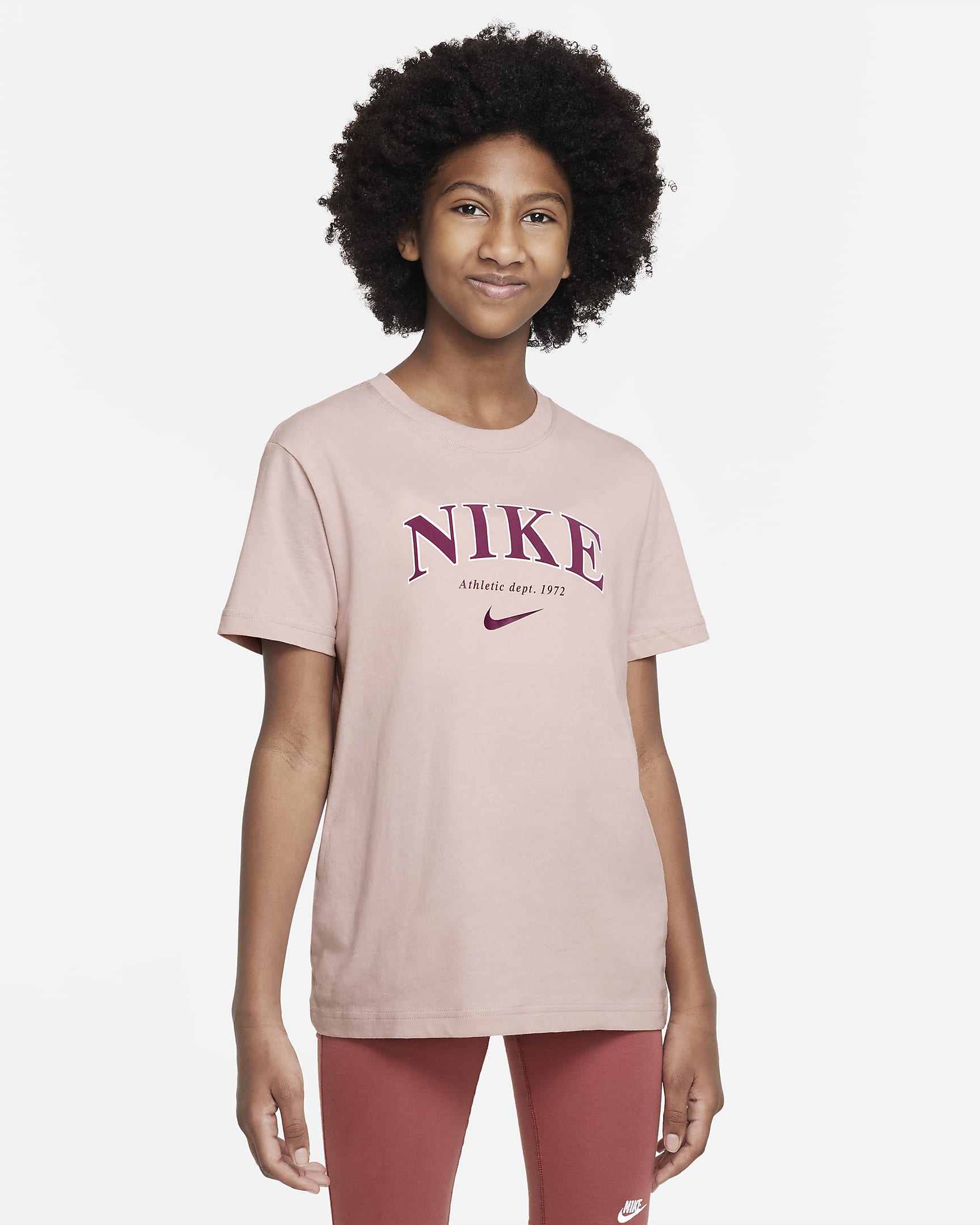 Nike Sportswear Older Kids' (Girls') T-Shirt - Pink Oxford