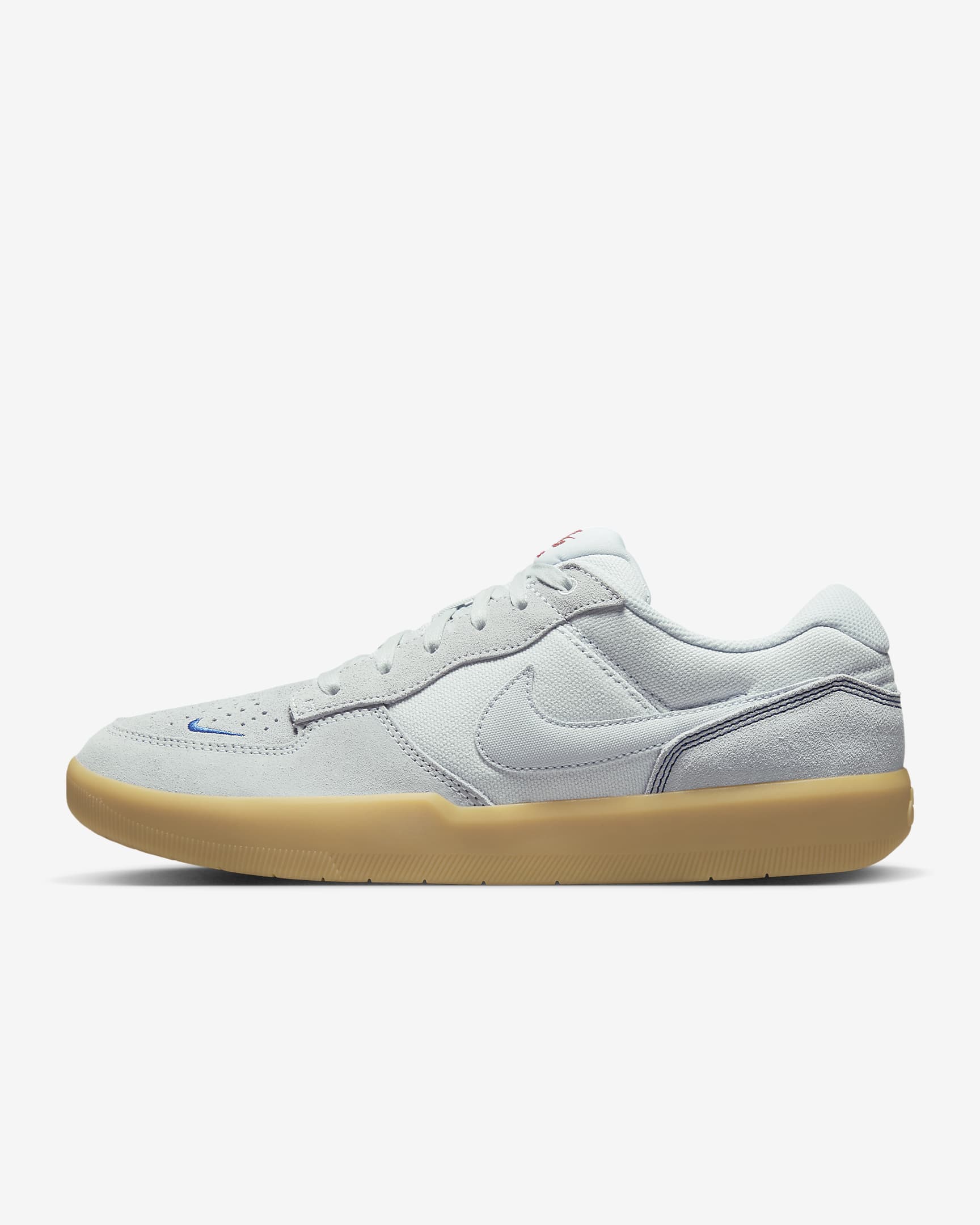 Nike SB Force 58 Premium Skate Shoes - Football Grey/Hyper Royal/Gum Yellow/Football Grey