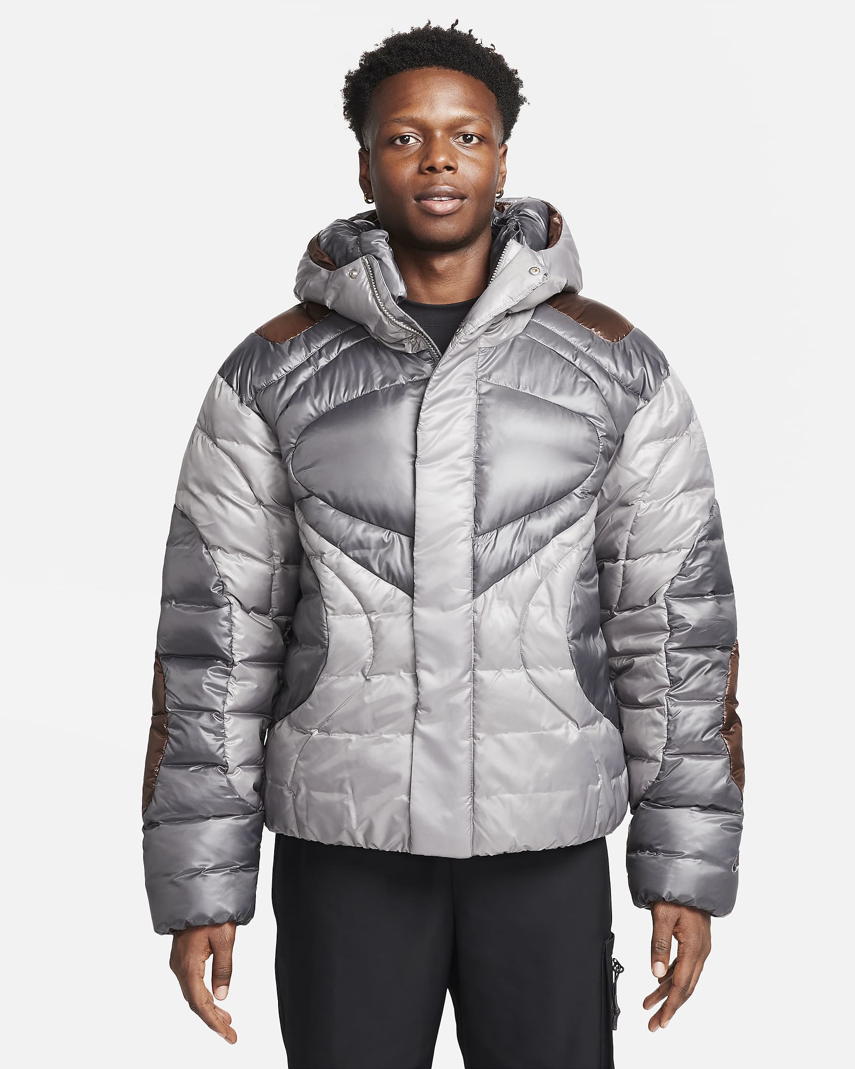 Nike Sportswear Tech Pack Men's Therma-FIT ADV Oversized Water-Repellent Hooded Jacket - Flat Pewter/Iron Grey