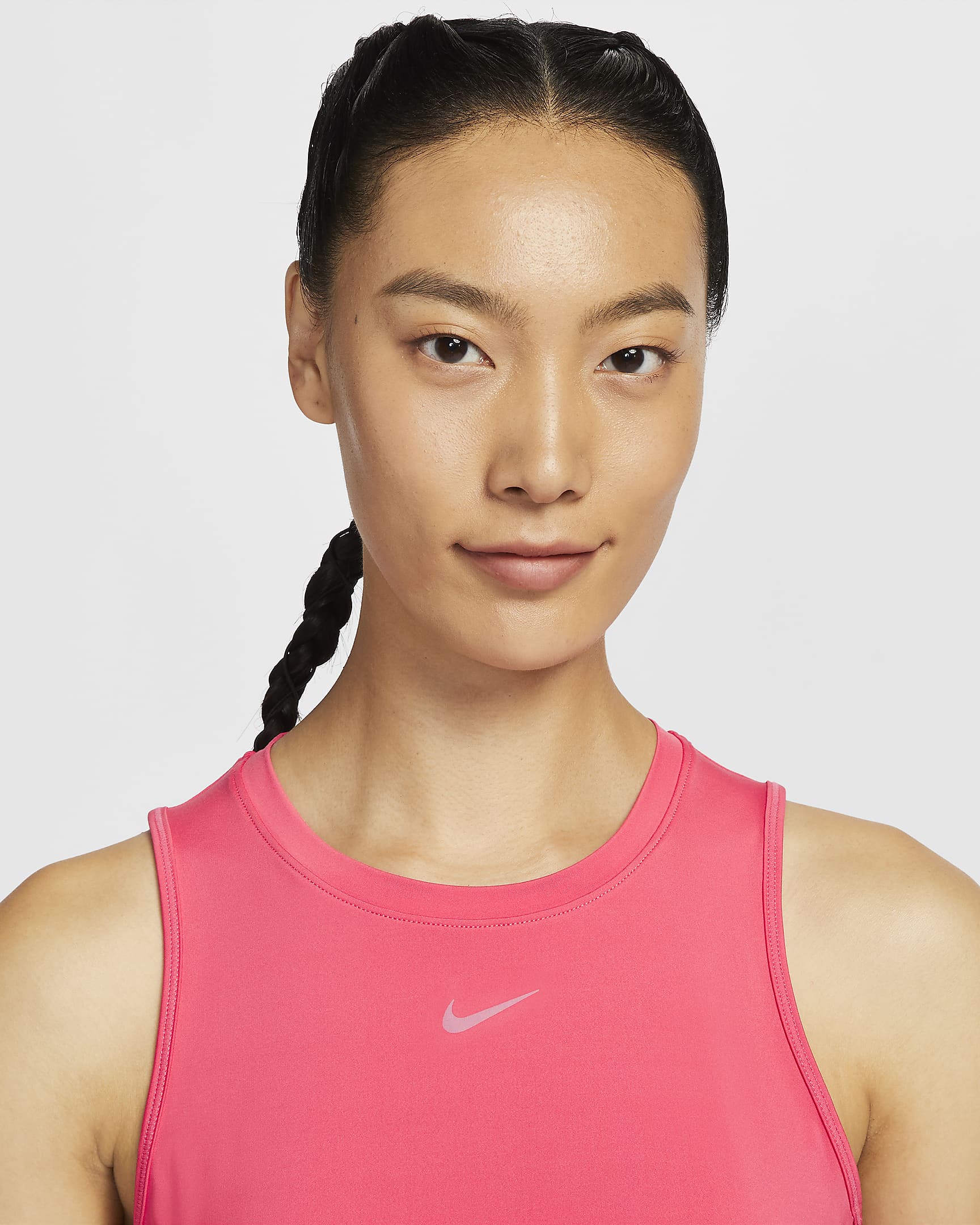 Nike One Classic Women's Dri-FIT Cropped Tank Top - Aster Pink/Black