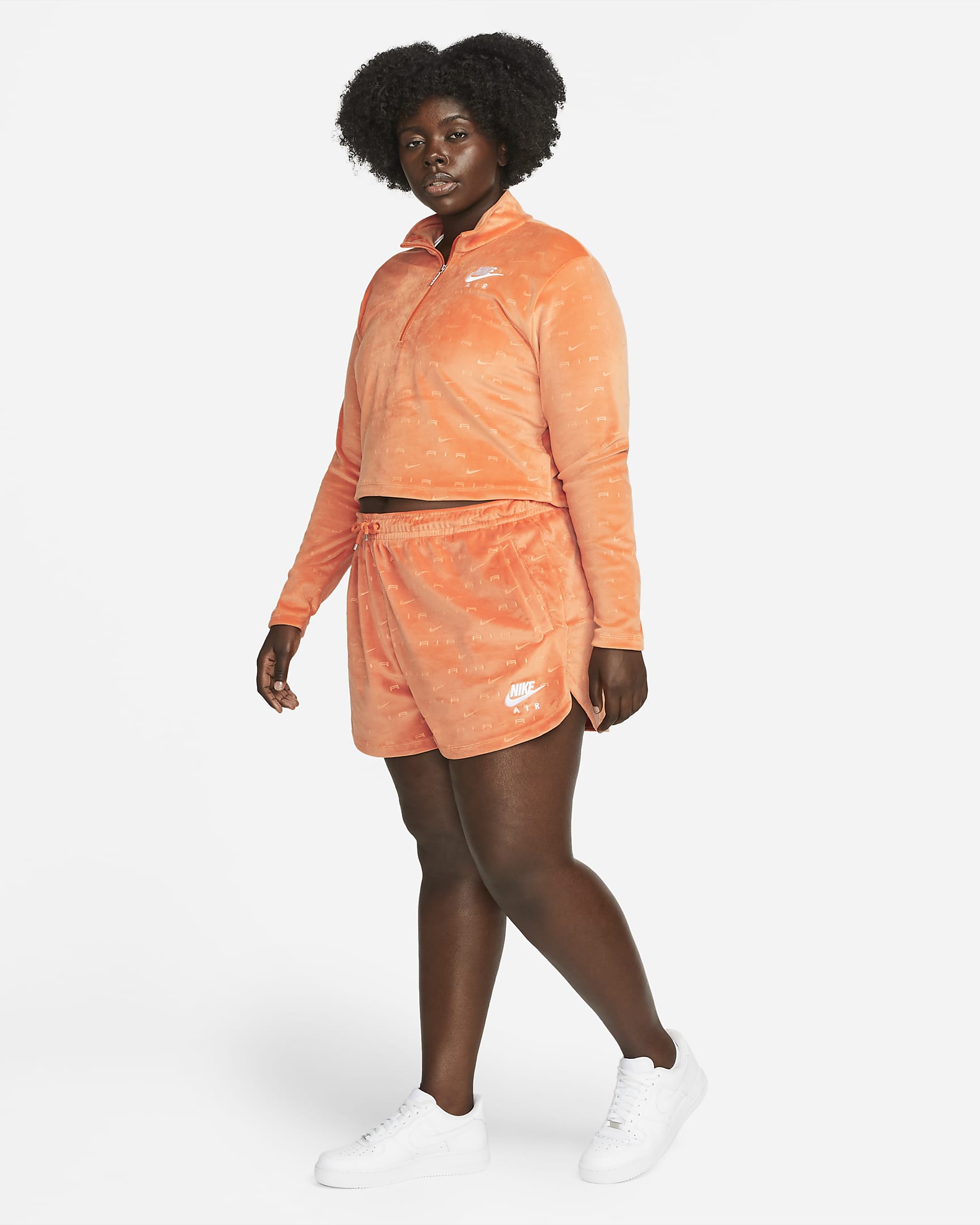 Nike Air Women's Velour 1/4-Zip Long-Sleeve Top (Plus Size). Nike.com