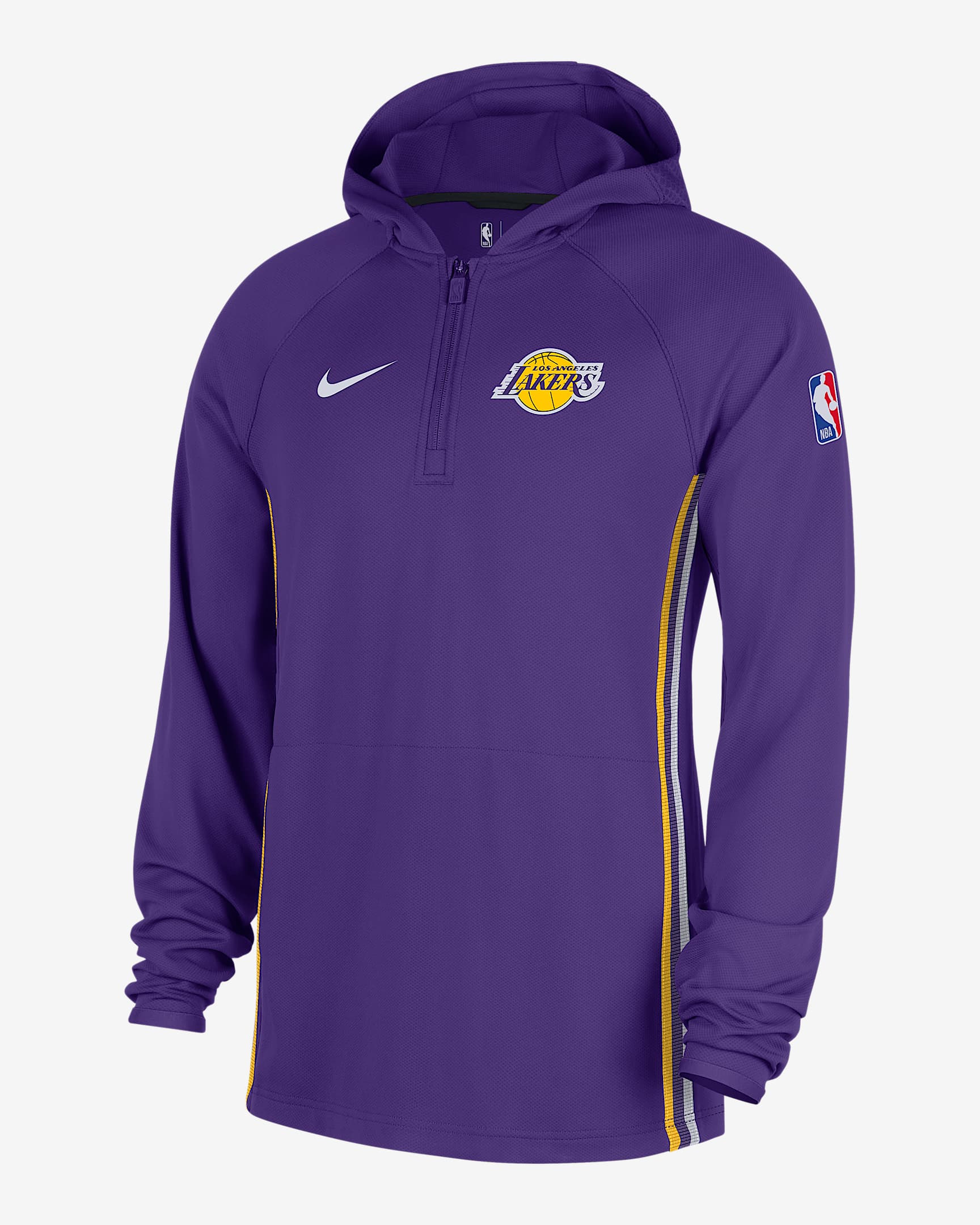 Los Angeles Lakers Zoned Men's Nike Dri-FIT NBA 1/4-Zip Hoodie - Field Purple/Black/White