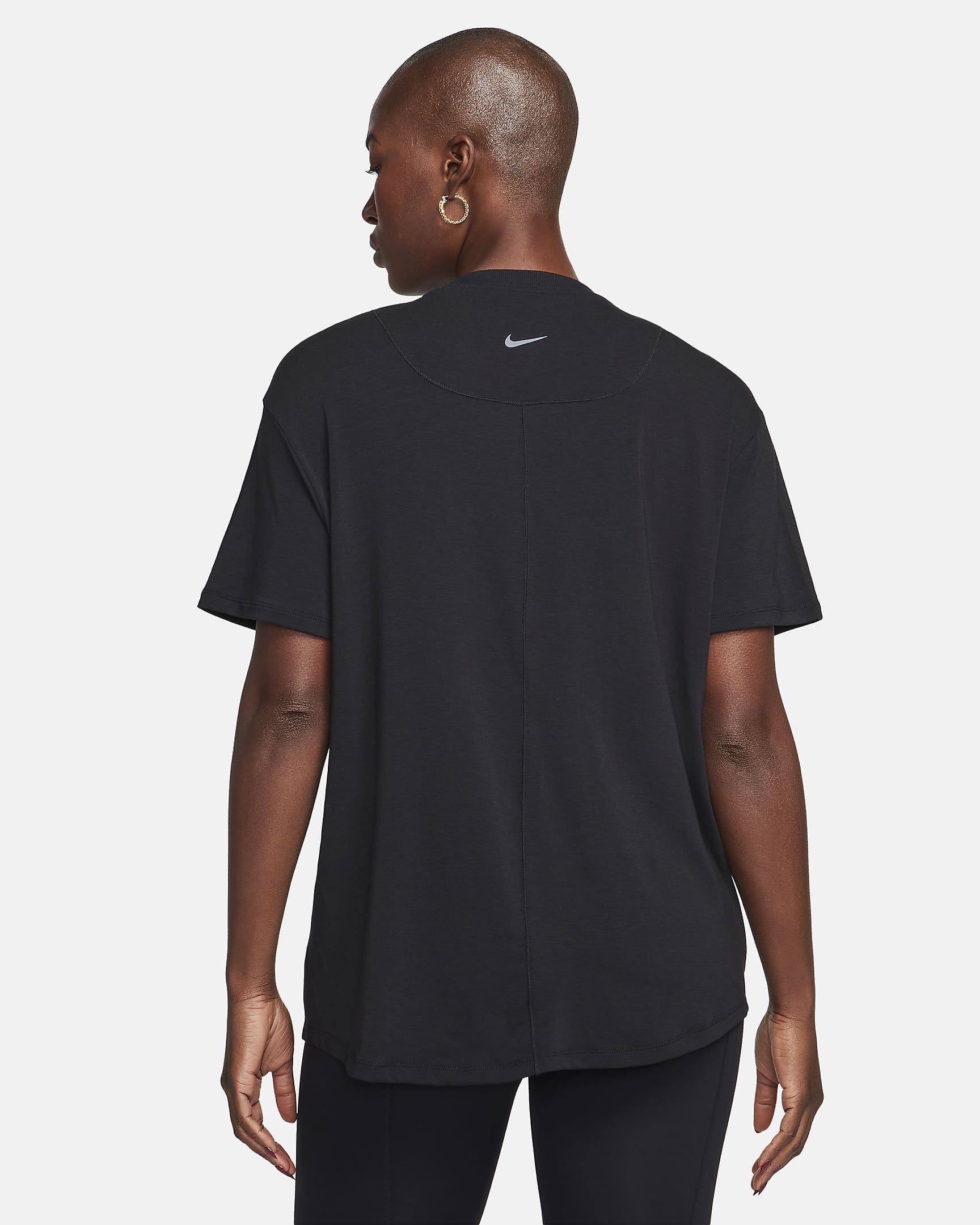 Nike One Relaxed Dri-FIT damestop met korte mouwen - Zwart/Zwart