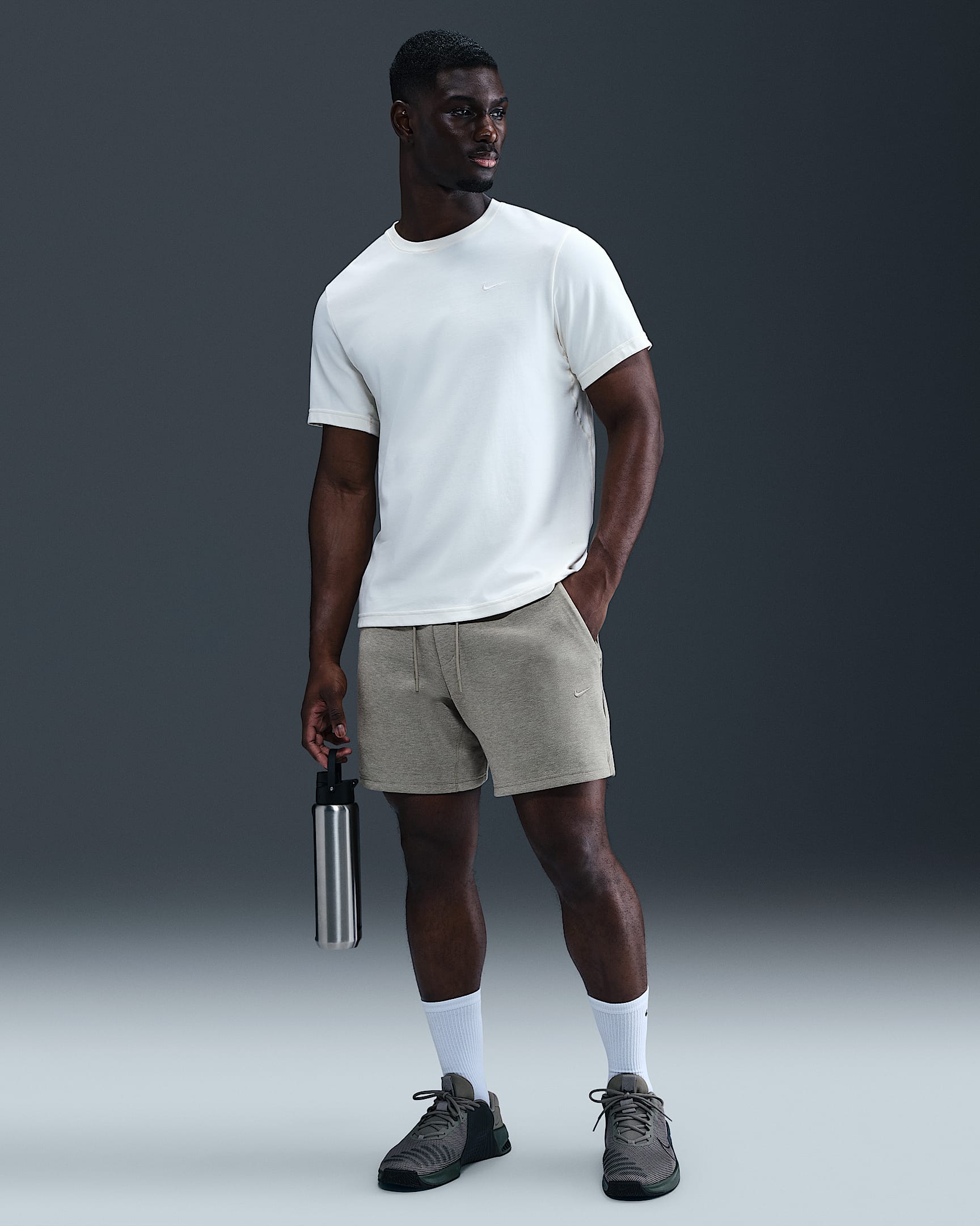 Nike Primary Fleece Men's 7" Dri-FIT Unlined Performance Shorts - Light Army/Heather/Light Army