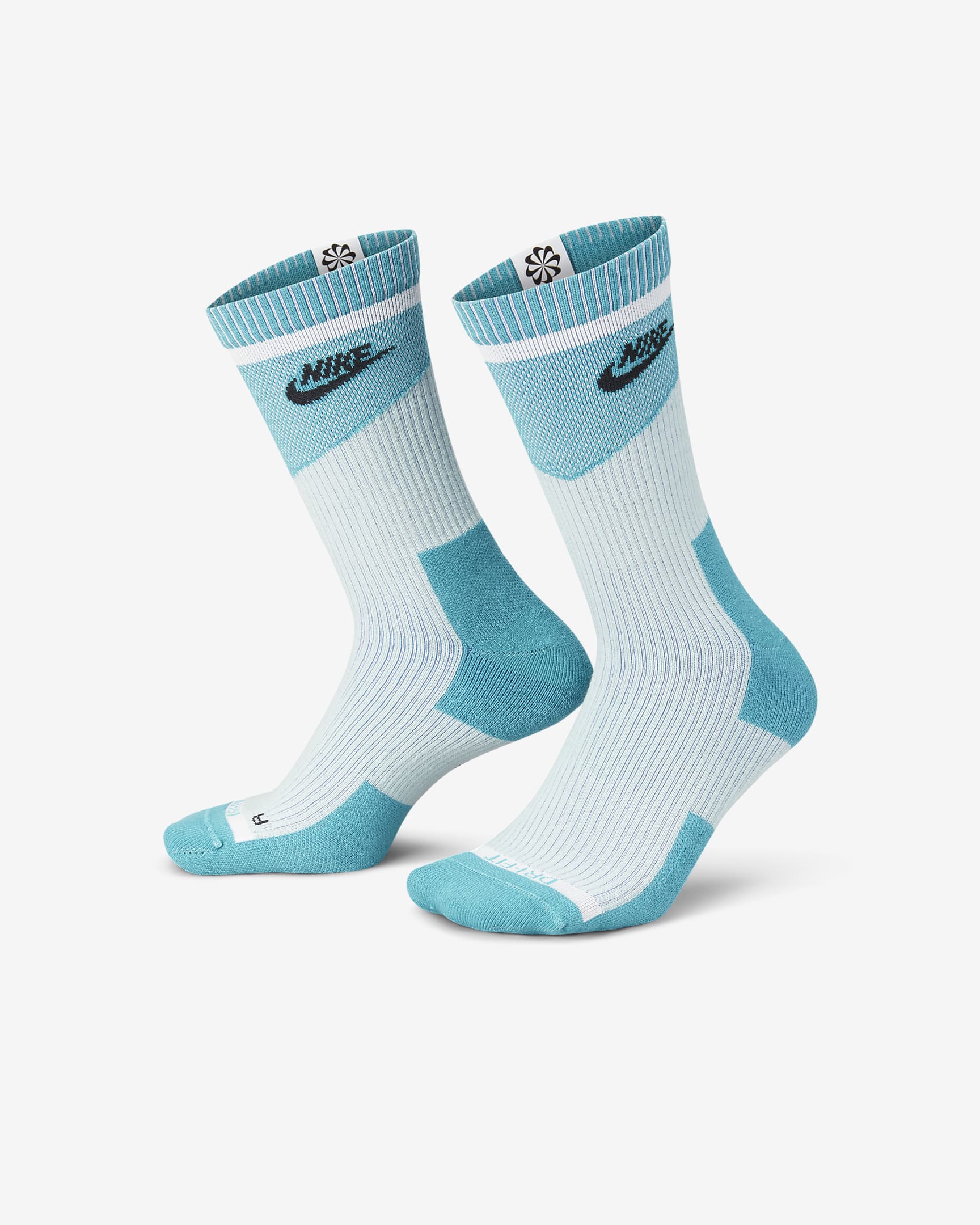 Calcetas acolchadas (1 par) Nike Everyday - Nébula azul verdoso/Mineral/Jade hielo/Negro