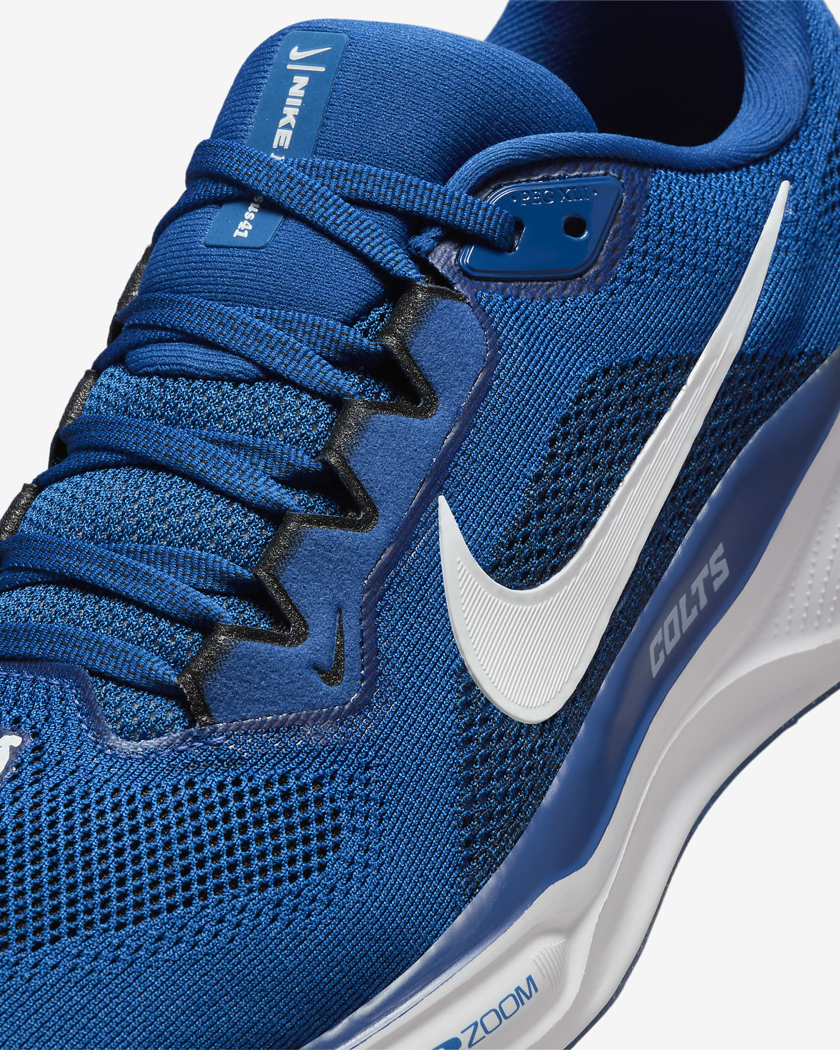 Tenis de correr en pavimento para hombre Nike Pegasus 41 NFL Indianapolis Colts - Azul gimnasio/Blanco/Negro/Blanco