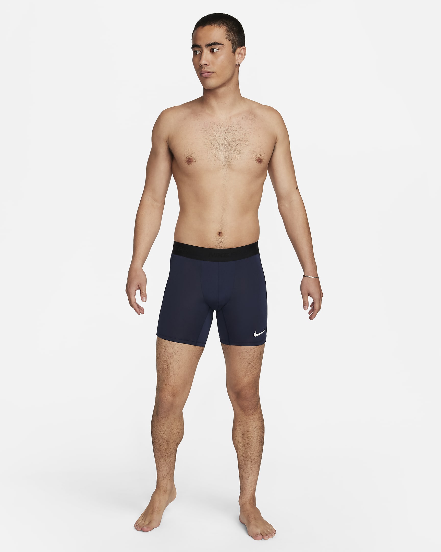 Nike Pro Men's Dri-FIT Fitness Shorts - Obsidian/White