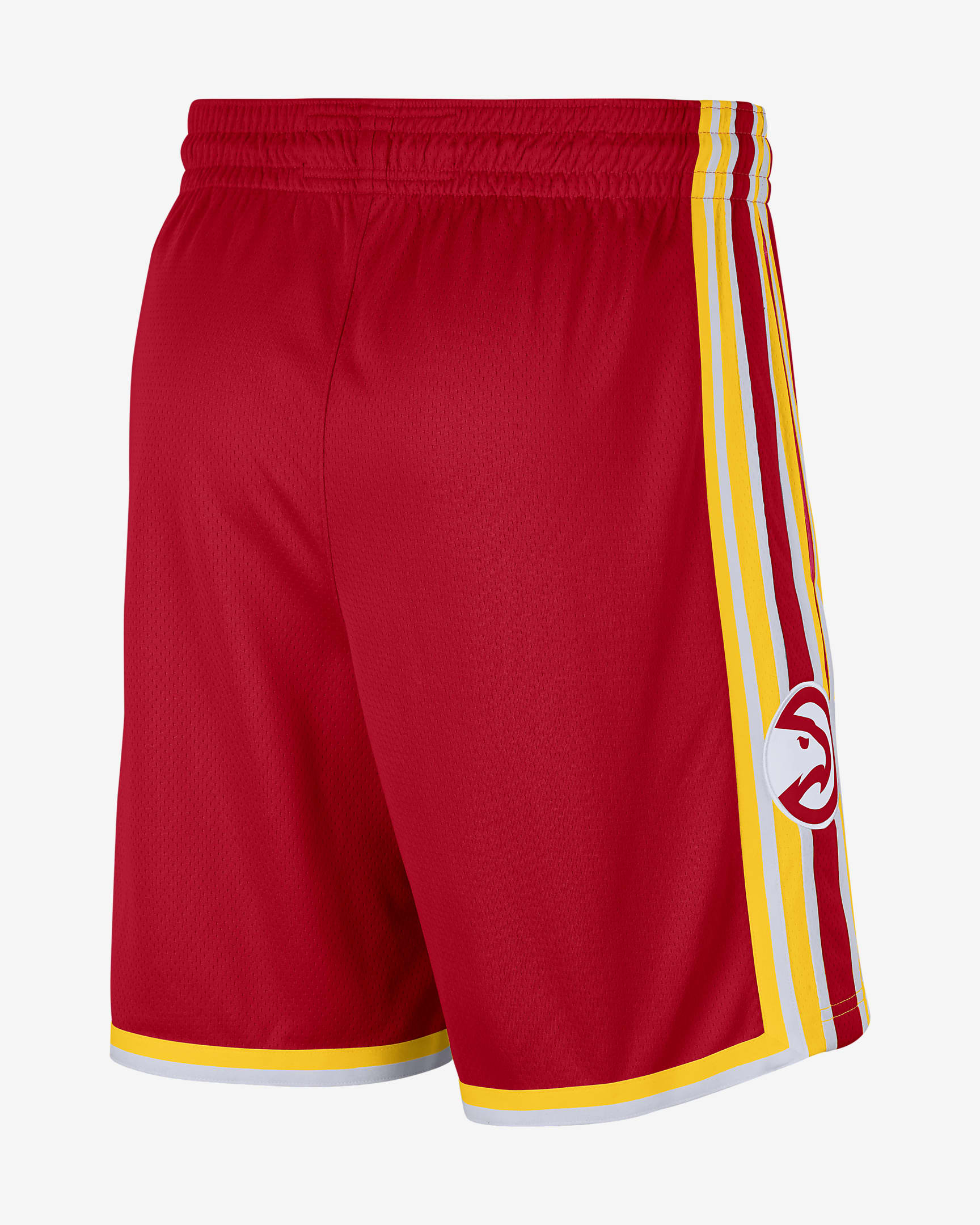 Nike NBA Swingman-shorts Hawks Icon Edition 2020 för män - University Red/Amarillo/Vit/Vit