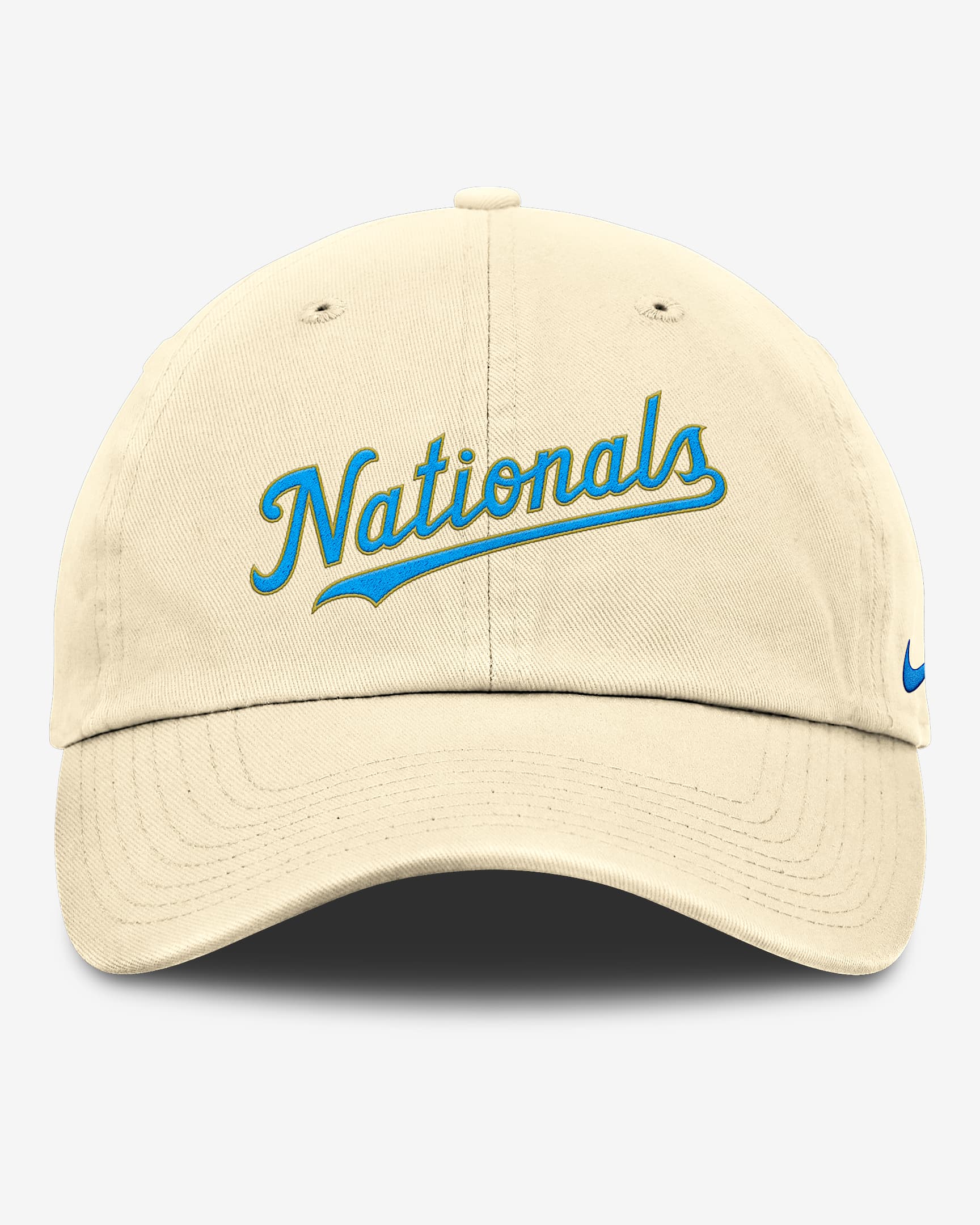 Gorra ajustable Nike de la MLB para hombre Washington Nationals Club - Leche de coco