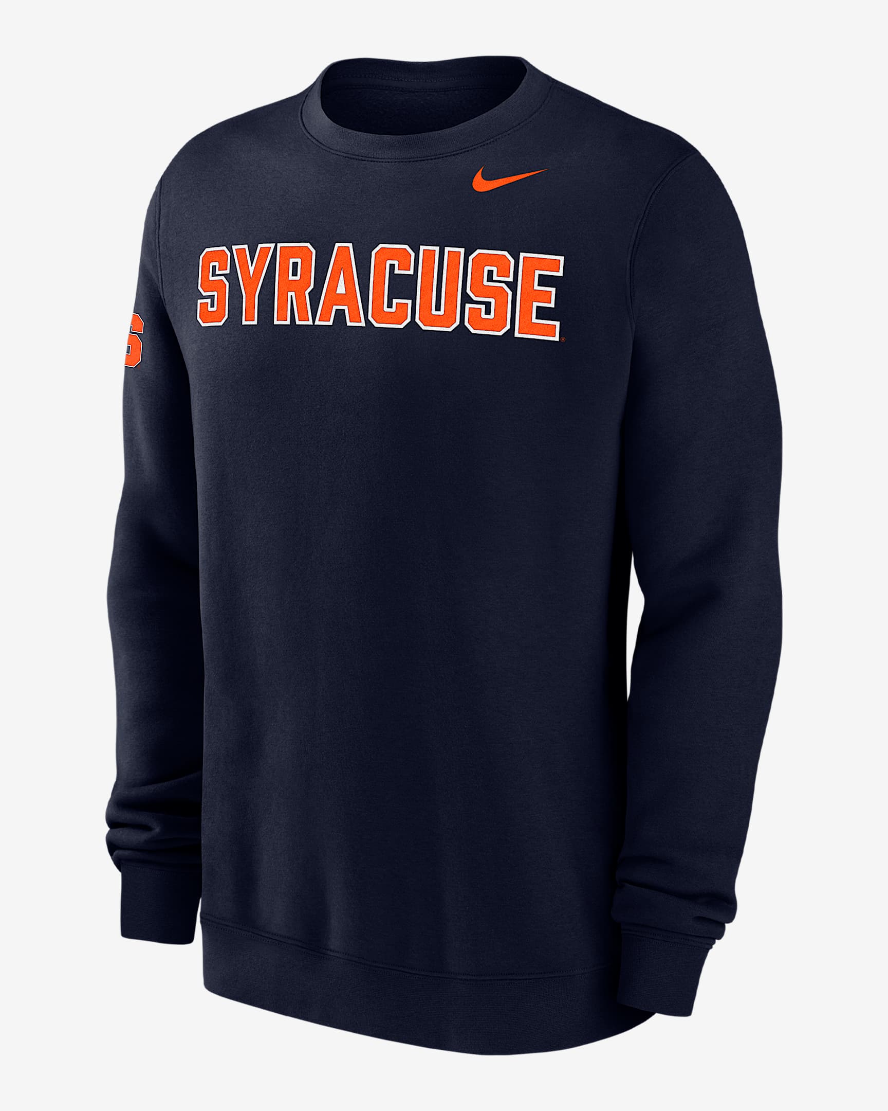 Syracuse Club Fleece Men's Nike College Crew-Neck Sweatshirt - College Navy