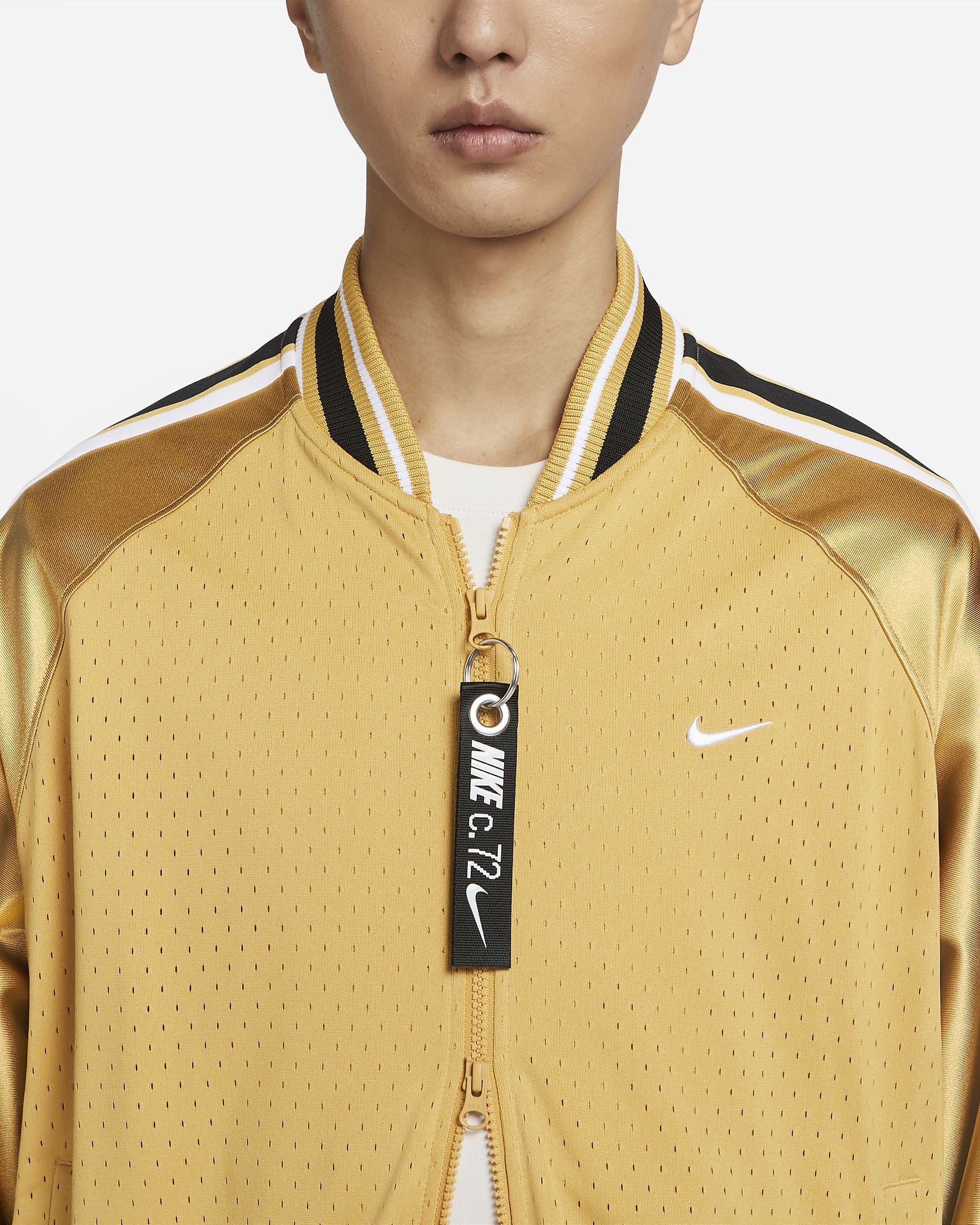 Nike Men's Premium Basketball Jacket - Wheat Gold/Wheat Gold/White