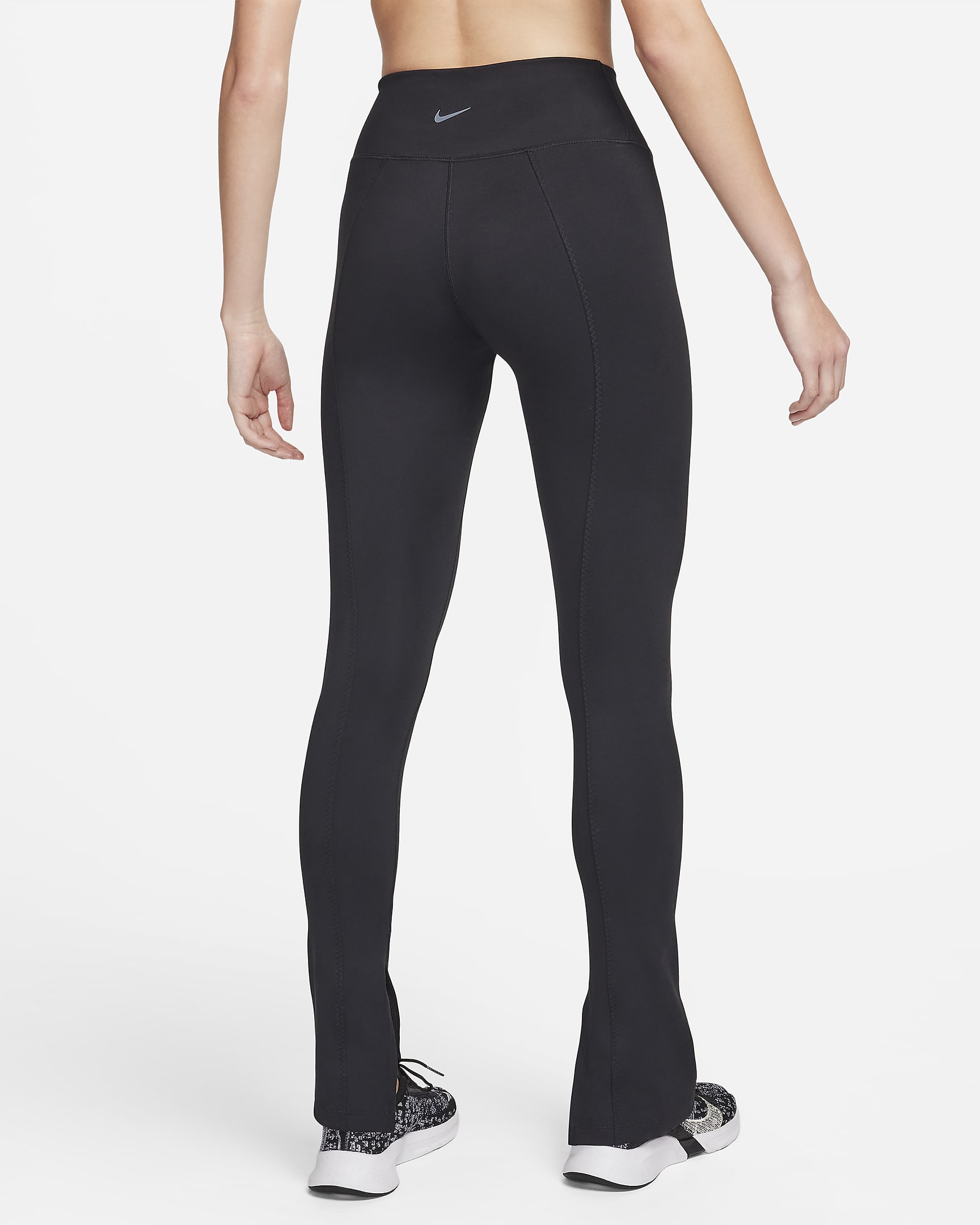 Legging long à taille haute et ourlets fendus Nike One pour femme - Noir