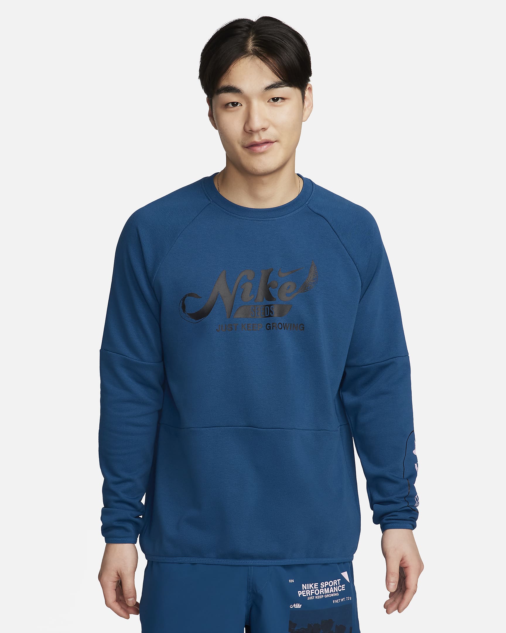 Nike Men's DriFIT Fleece Fitness CrewNeck Top. Nike SG