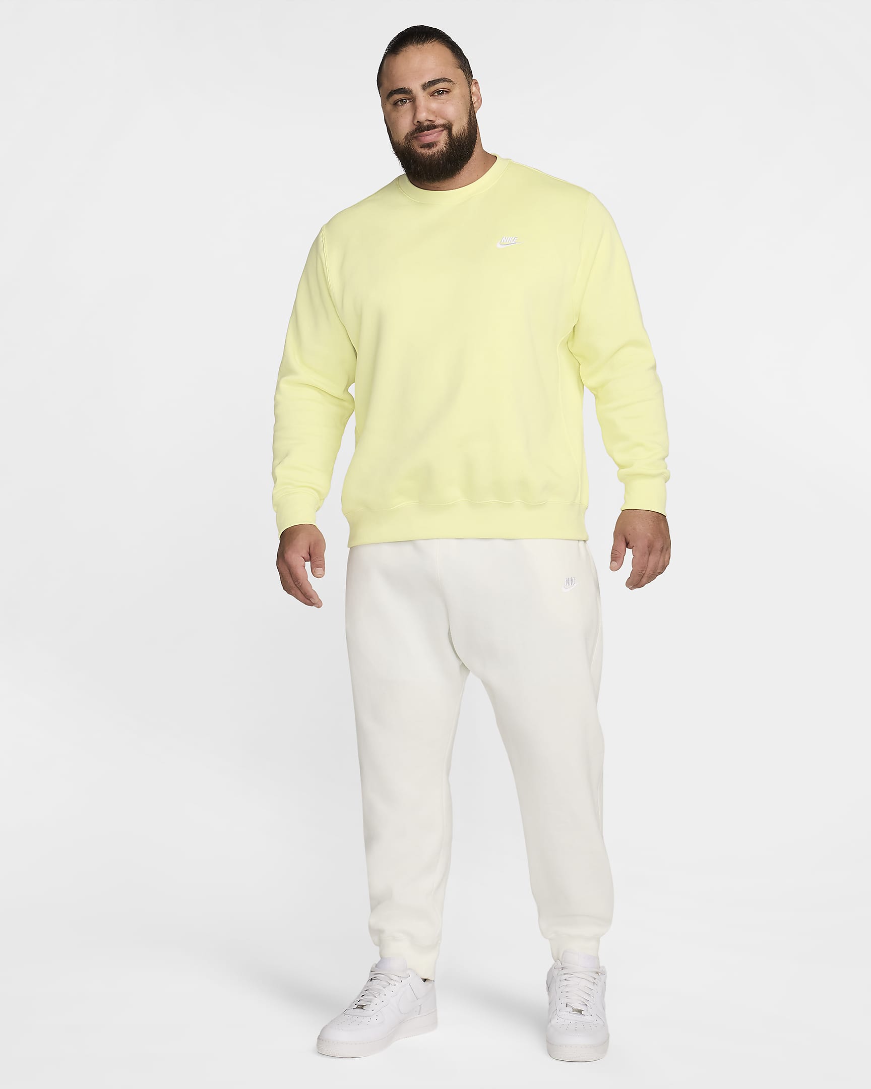 Nike Sportswear Club Fleece Men's Crew - Life Lime/White