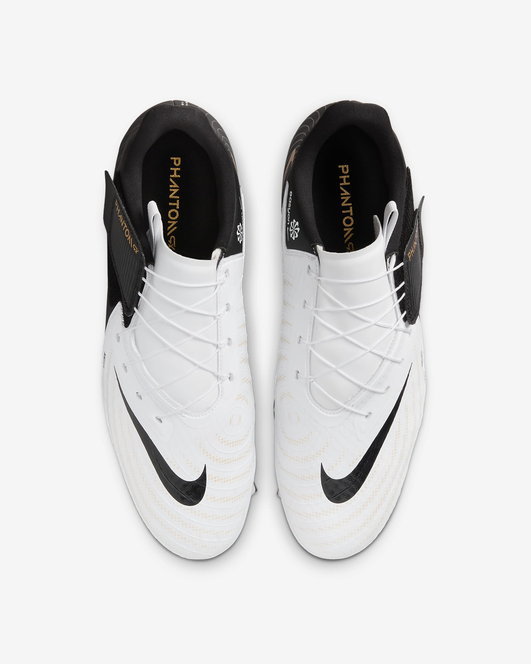 Nike Phantom GX 2 Academy EasyOn MG Low-Top Football Boot - White/Metallic Gold Coin/Black