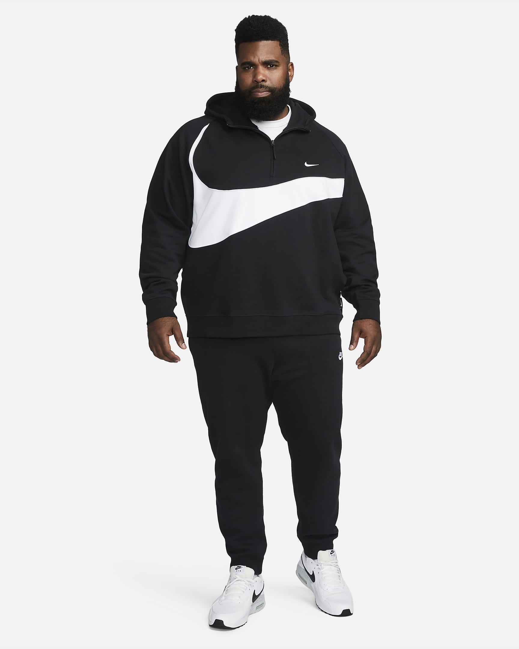 Nike Swoosh Men's 1/2-Zip Fleece Hoodie. Nike AT