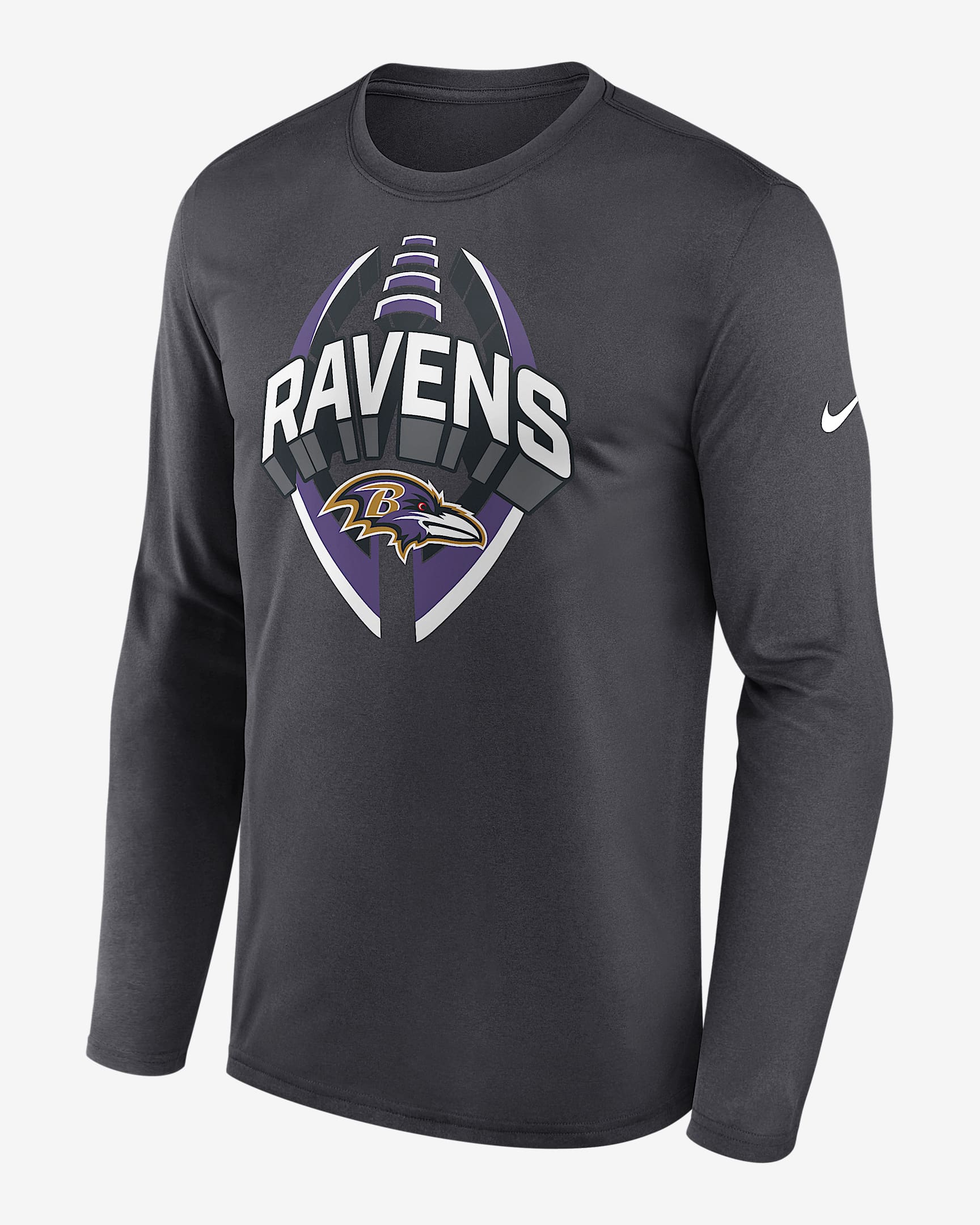 Baltimore Ravens Legend Icon Men's Nike Dri-FIT NFL Long-Sleeve T-Shirt - Anthracite