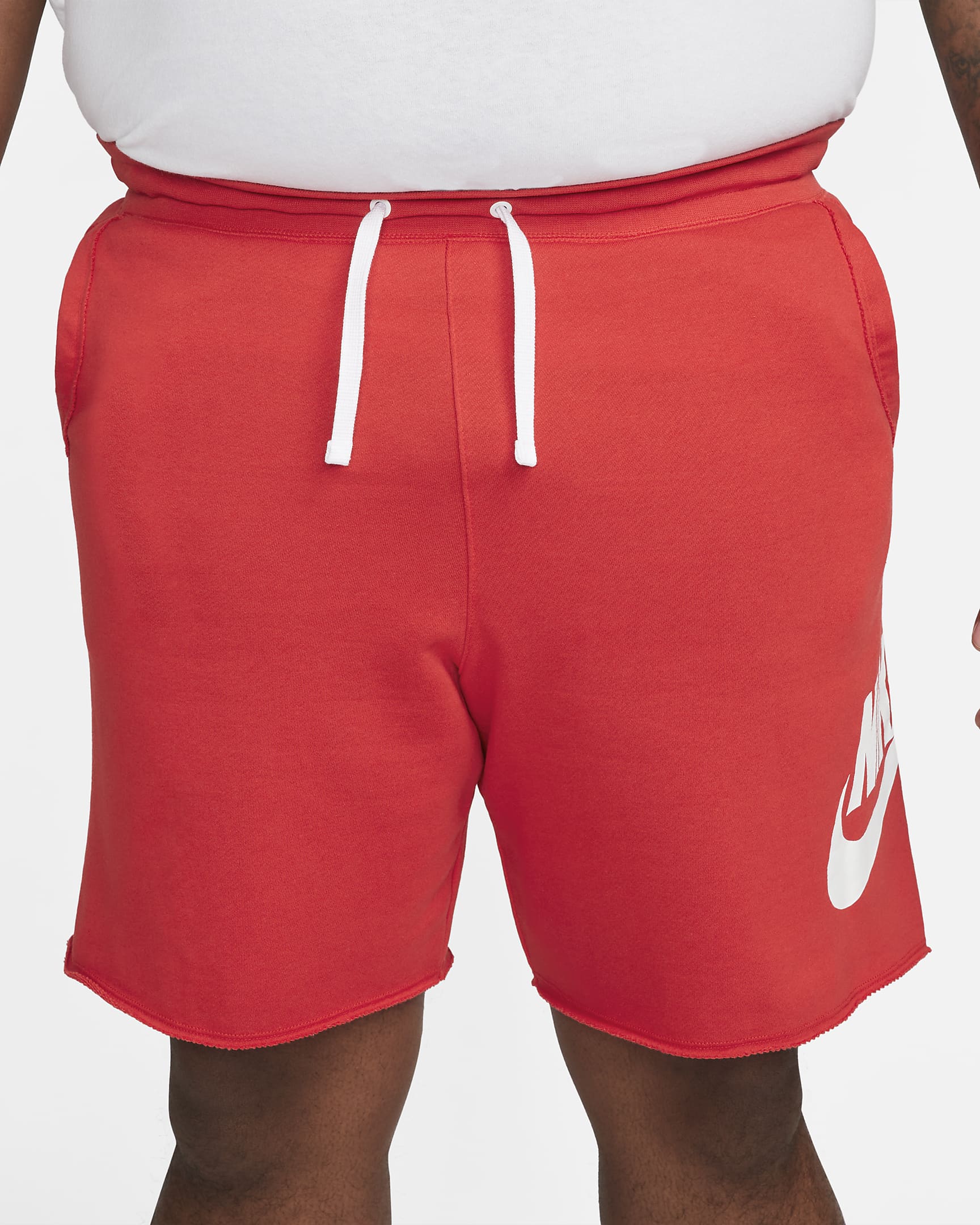 Nike Club Alumni Men's French Terry Shorts - University Red/White/White