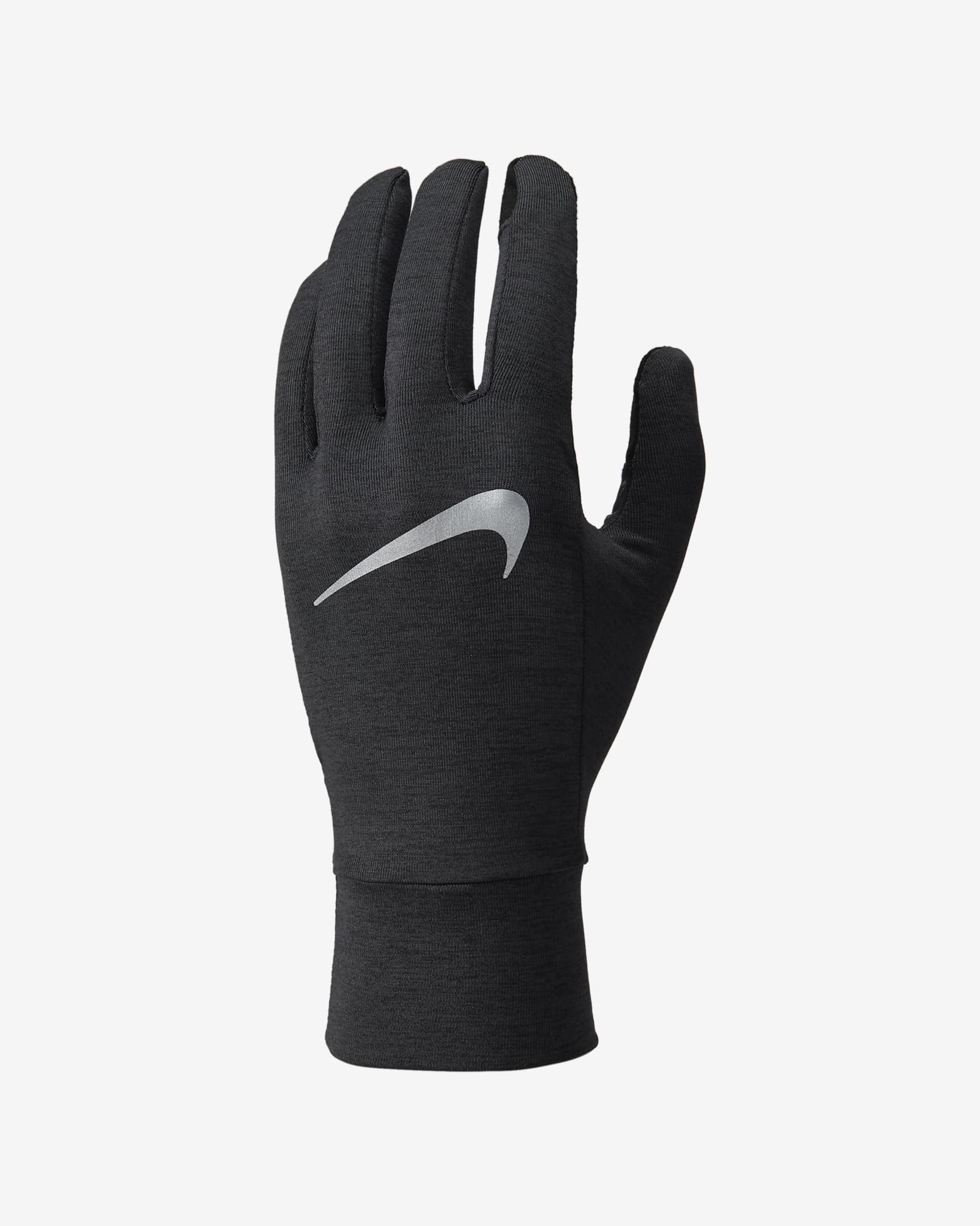 Nike Fleece-Handschuhe mit Print für Damen - Schwarz/Schwarz/Silber