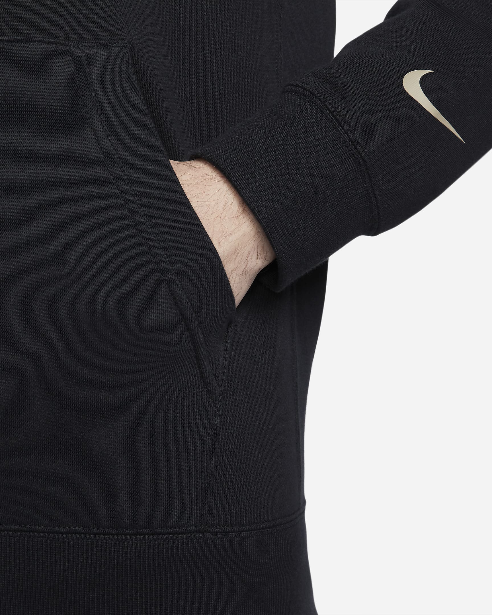 Nike Sportswear Men's Full-Zip French Terry Hoodie - Black/Khaki