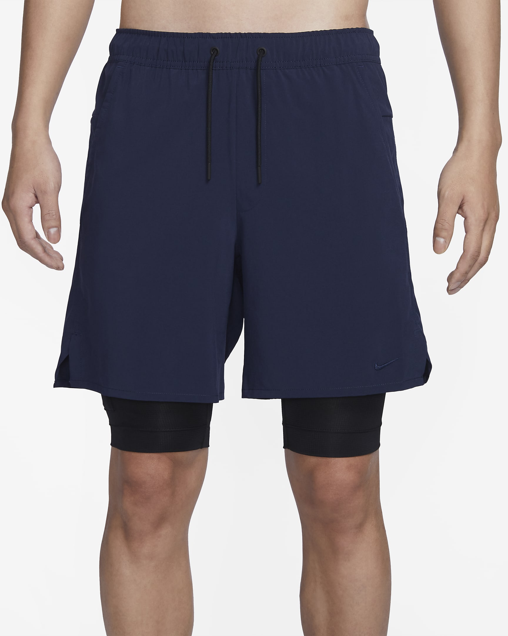 Nike Dri-FIT Unlimited Men's 18cm (approx.) 2-in-1 Versatile Shorts - Obsidian/Black/Black/Obsidian