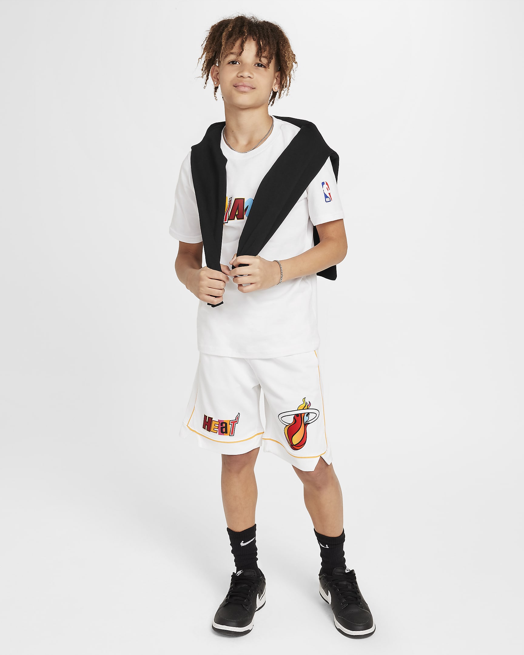 Miami Heat City Edition Nike NBA-kindershirt met logo - Wit