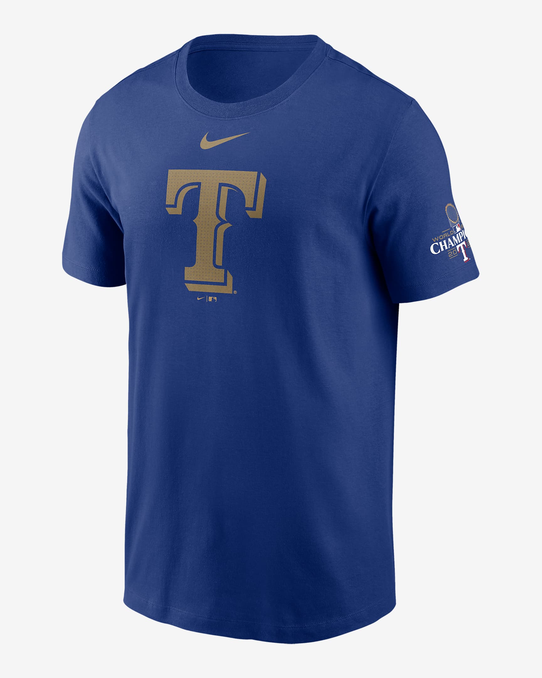 Texas Rangers 2023 World Series Champions Gold Logo Men's Nike Mlb T 