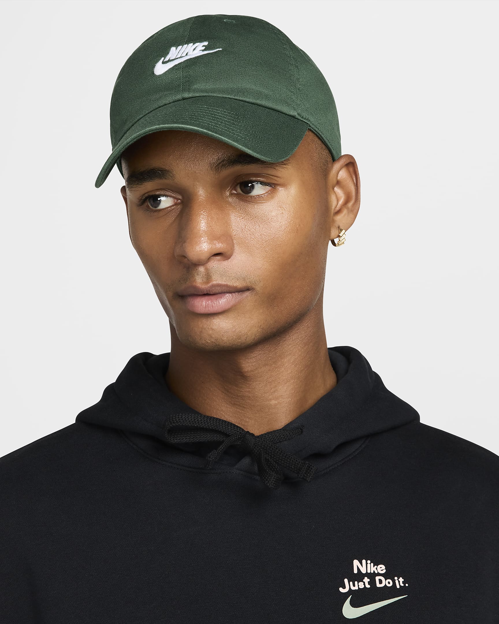 Nike Club Unstructured Futura Wash Cap - Fir/White