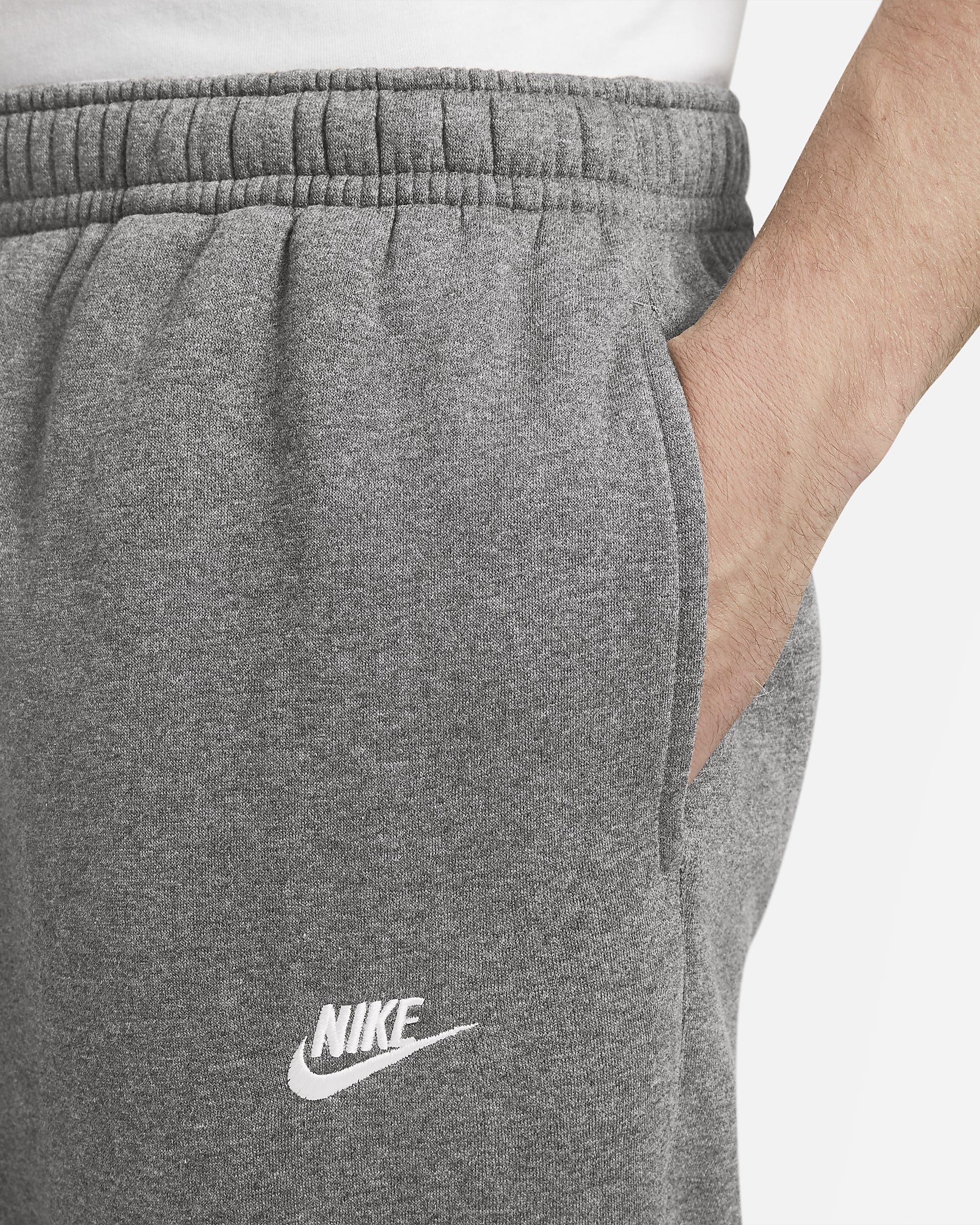 Joggers Nike Sportswear Club Fleece - Carbón jaspeado/Antracita/Blanco