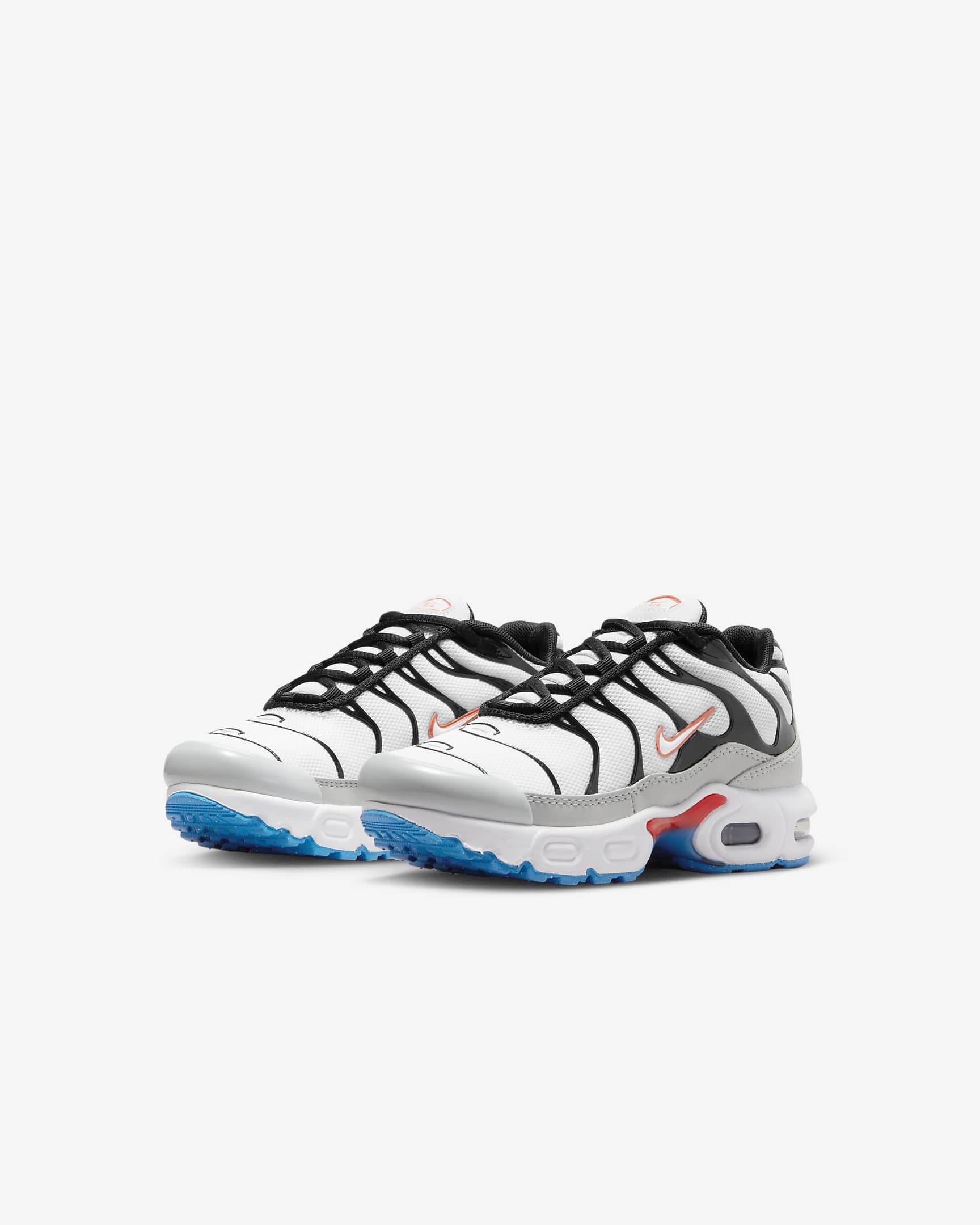 Nike Air Max Plus Little Kids' Shoes - White/Black/Pure Platinum/White