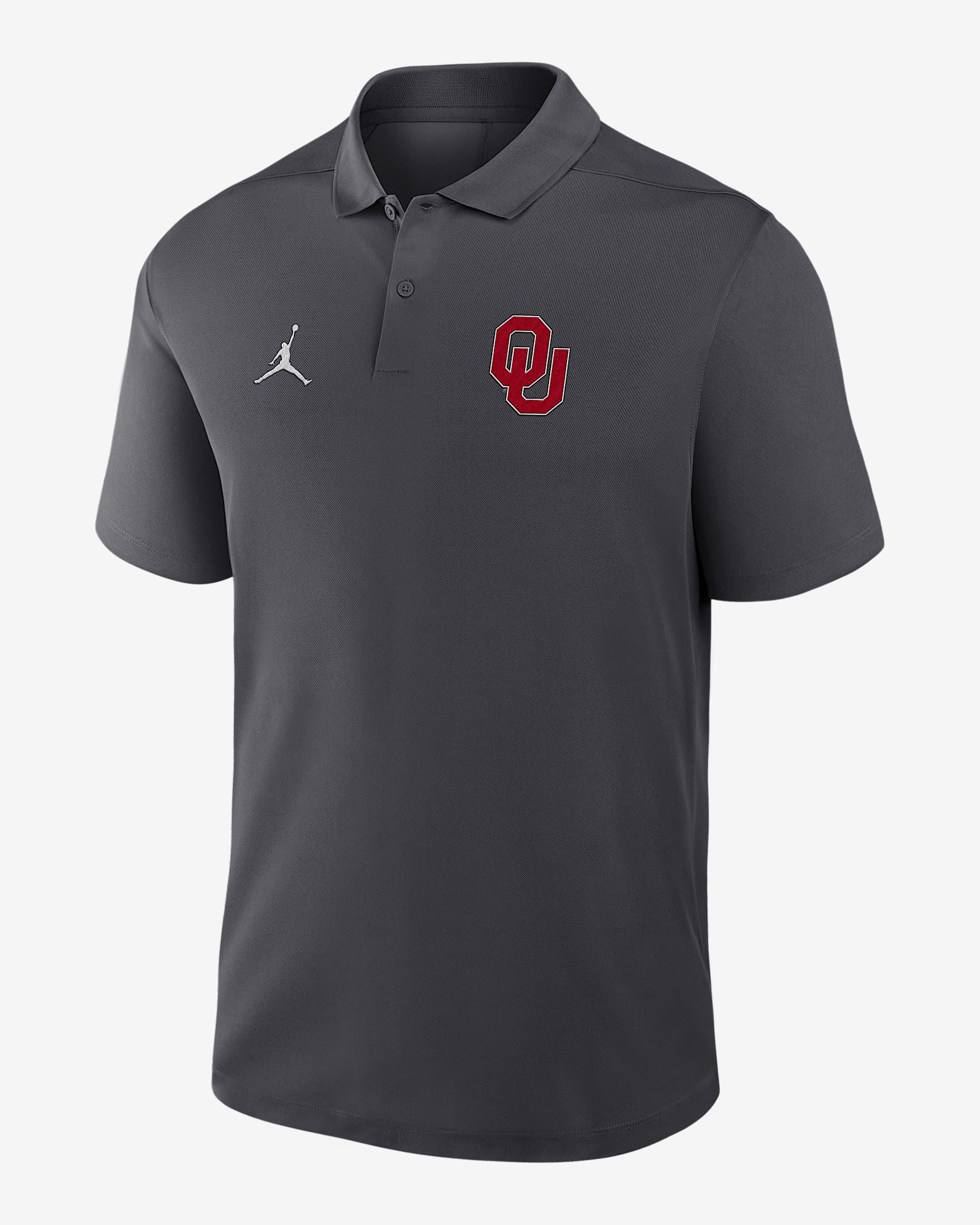 Oklahoma Primetime Victory Primary Logo Men's Nike Dri-FIT College Polo - Anthracite