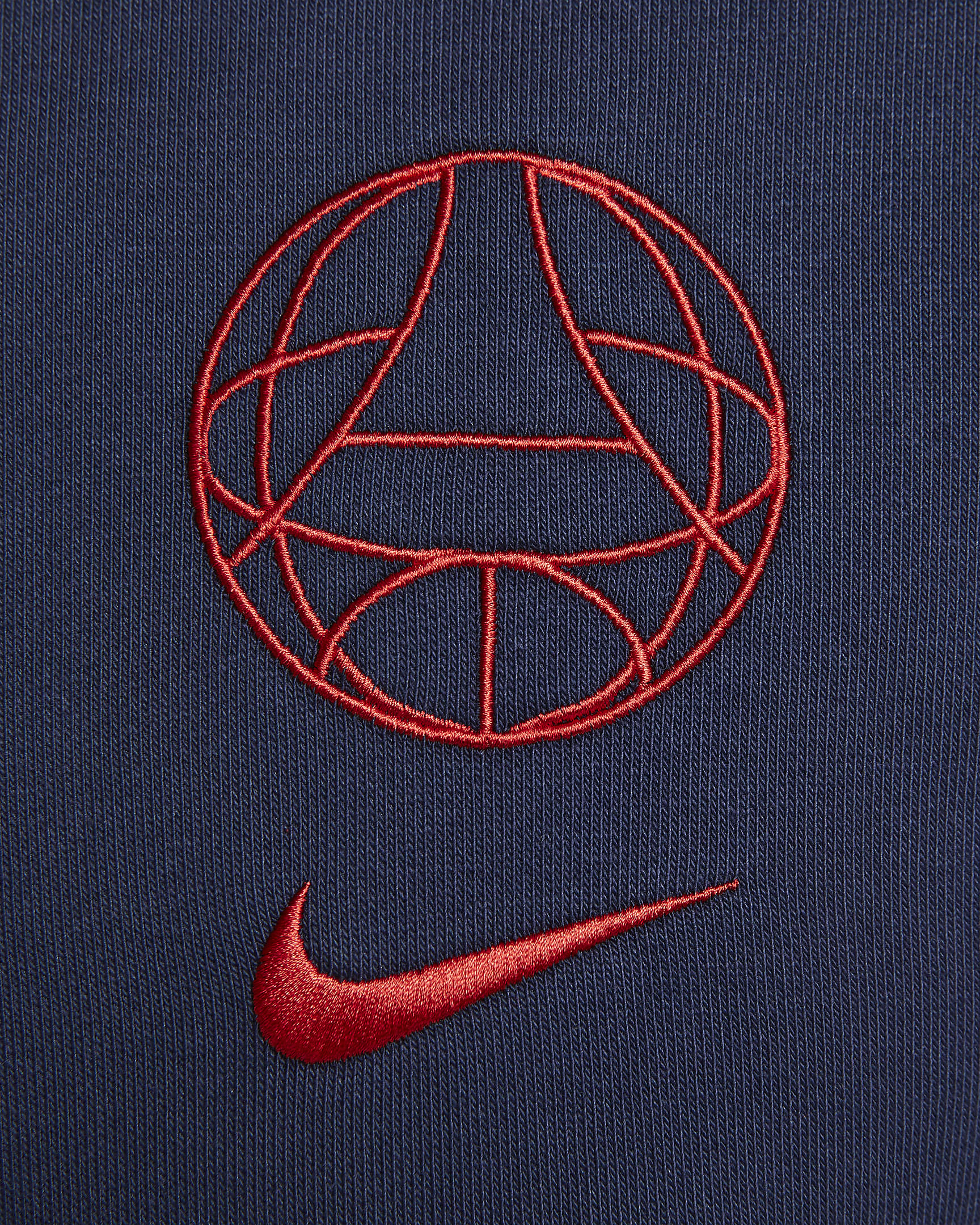 Paris Saint-Germain Standard Issue Men's Nike Soccer Pullover Hoodie - Midnight Navy/University Red/University Red