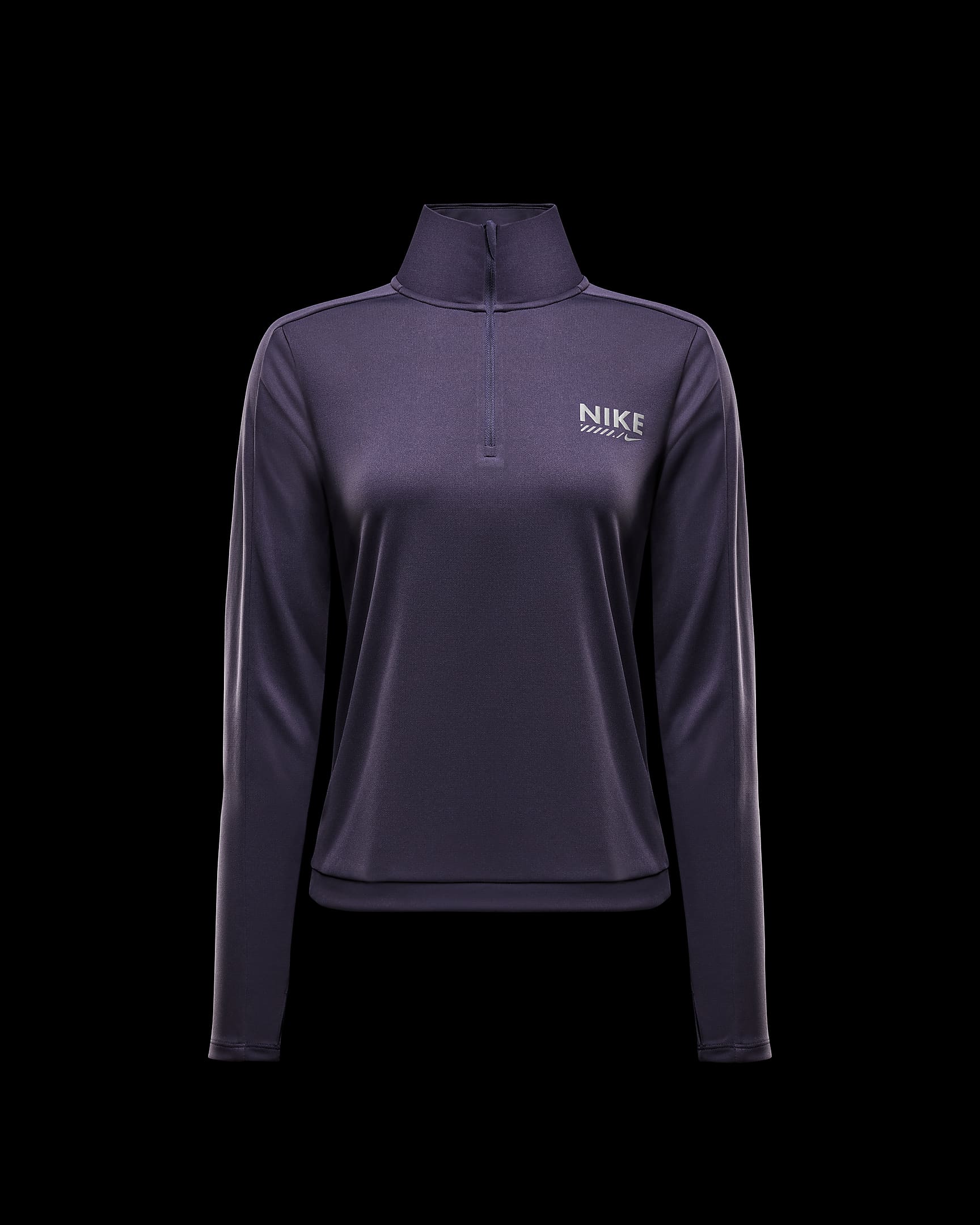 Nike Pacer Dri-FIT-løbetrøje med 1/4 lynlås til kvinder - Dark Raisin