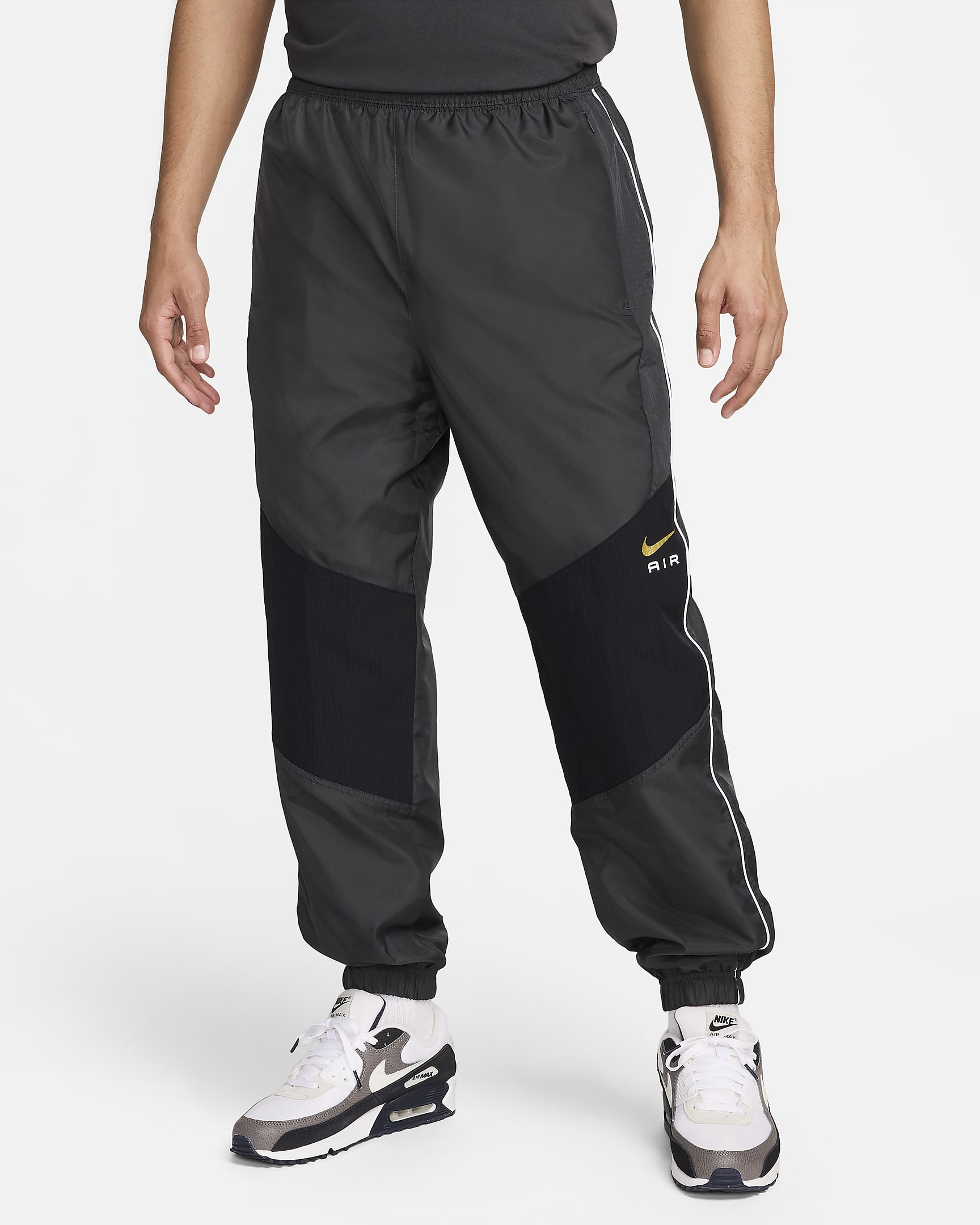 Nike Air Men's Woven Trousers - Dark Smoke Grey/Black