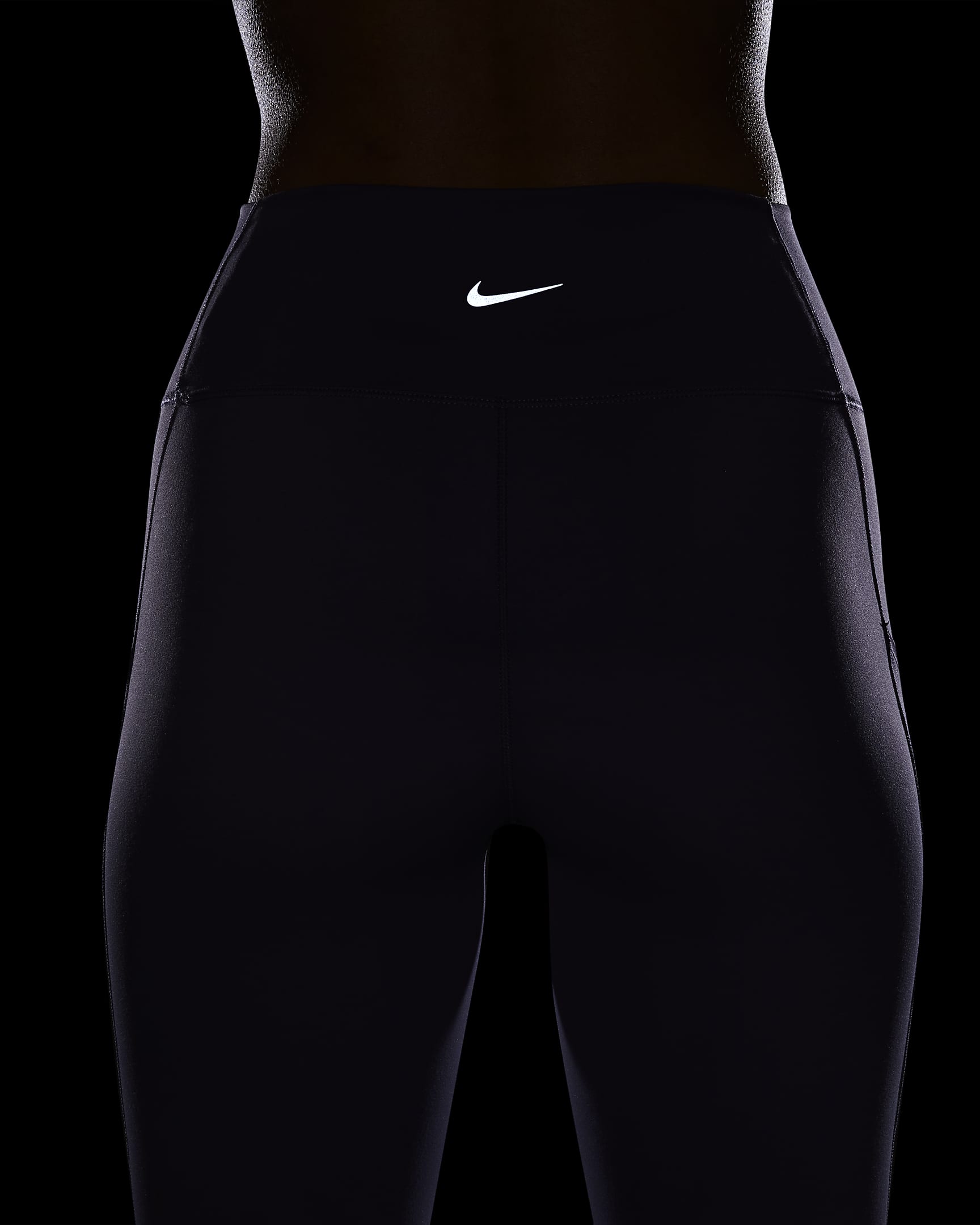 Leggings tiro alto de 7/8 con bolsillos para mujer Nike One - Alba/Negro