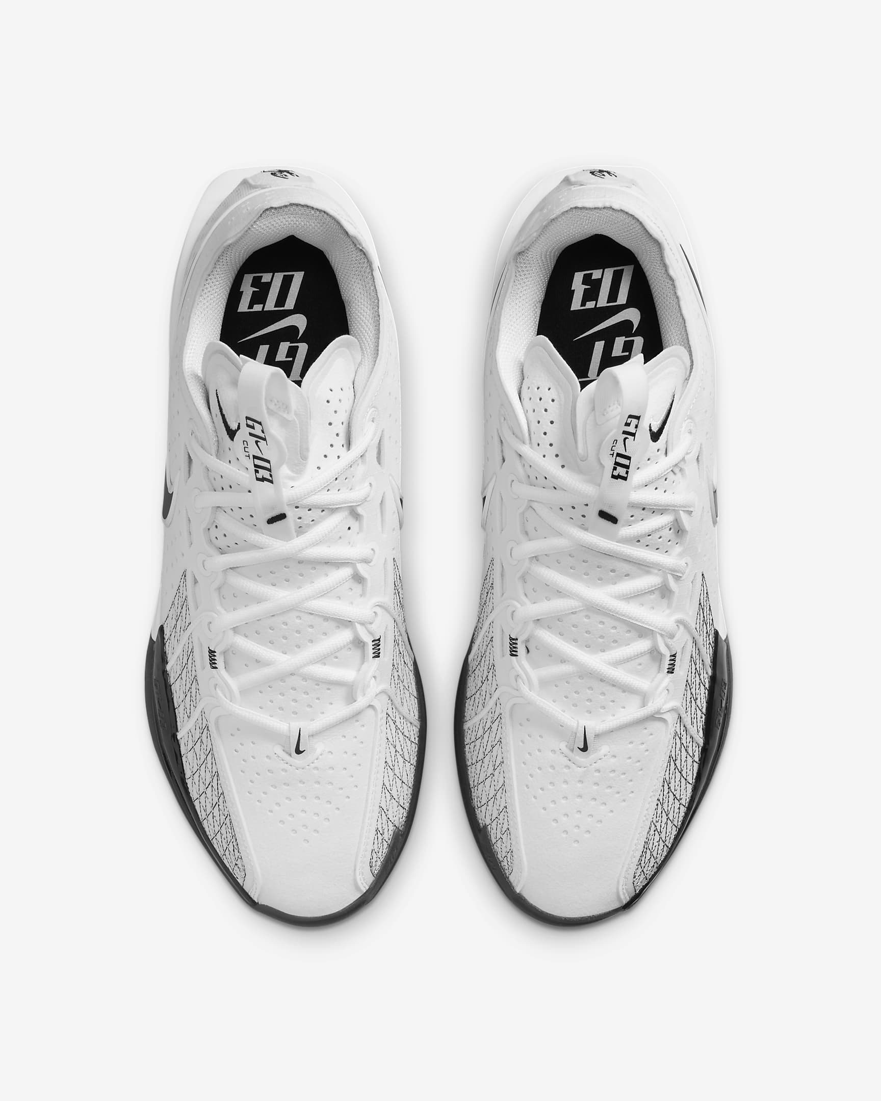 Nike G.T. Cut 3 Basketball Shoes - White/Black