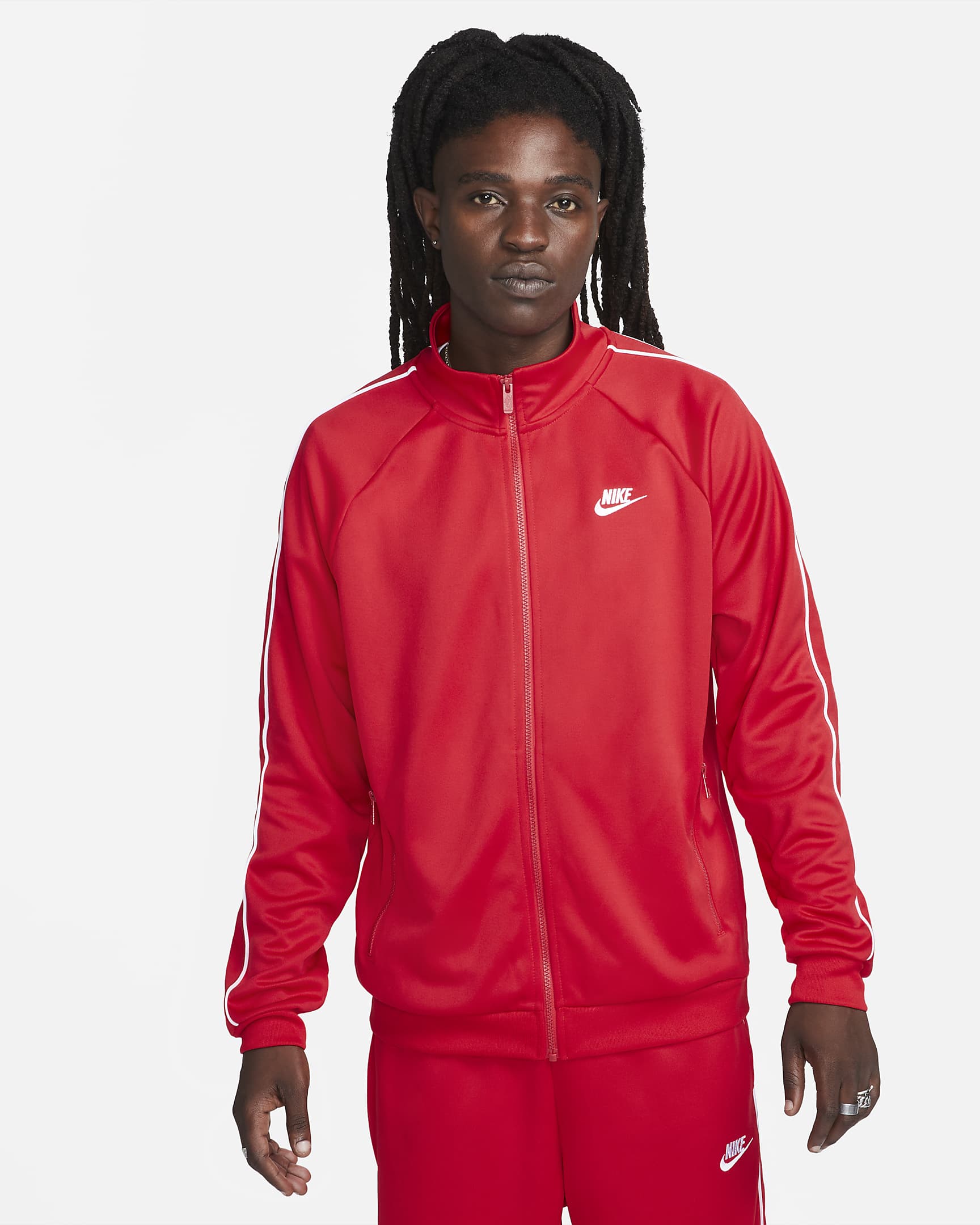 Nike Sportswear Club Men's Full-Zip Jacket - University Red/White