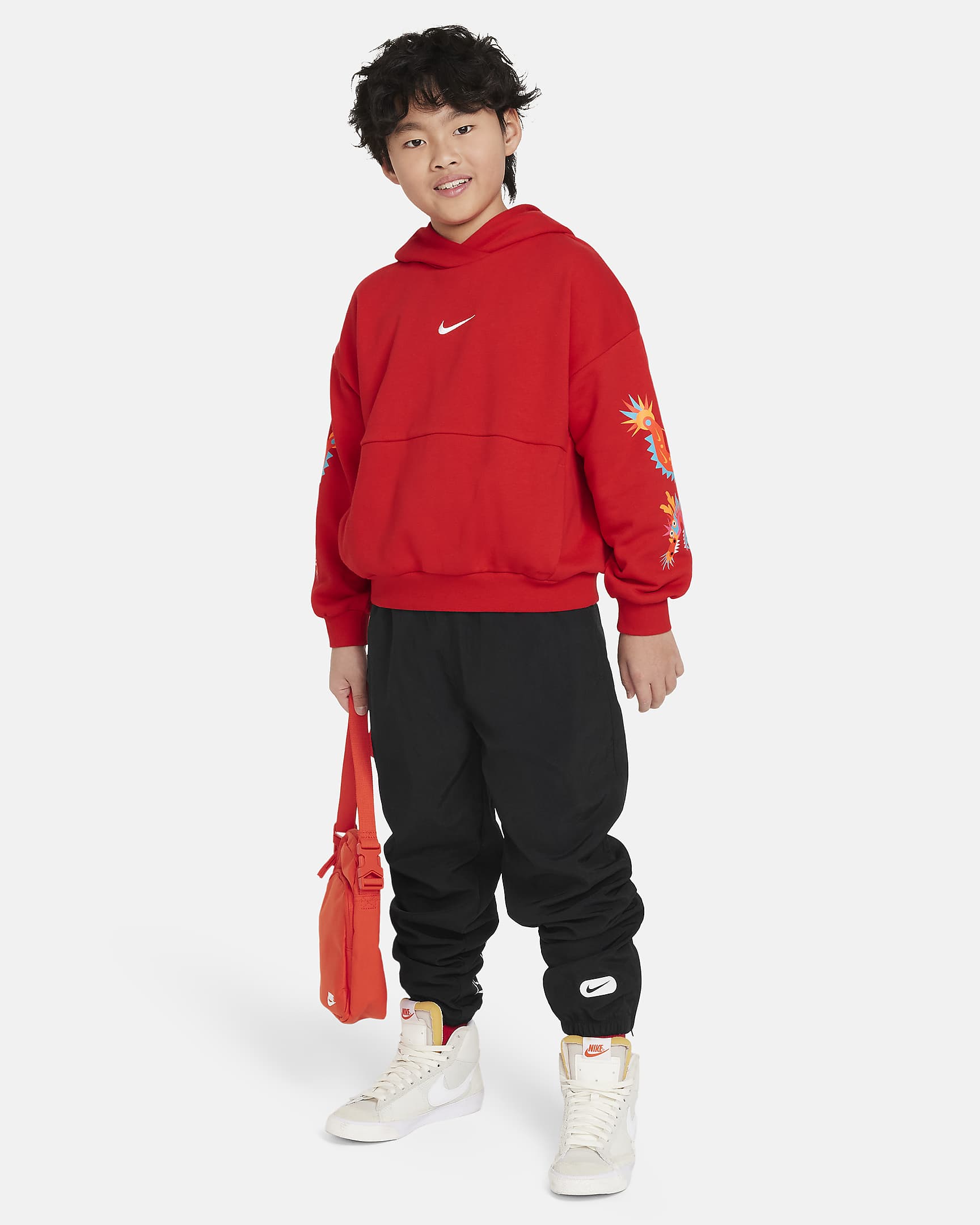 Nike Sportswear Icon Fleece 'LNY' Older Kids' Hoodie. Nike LU