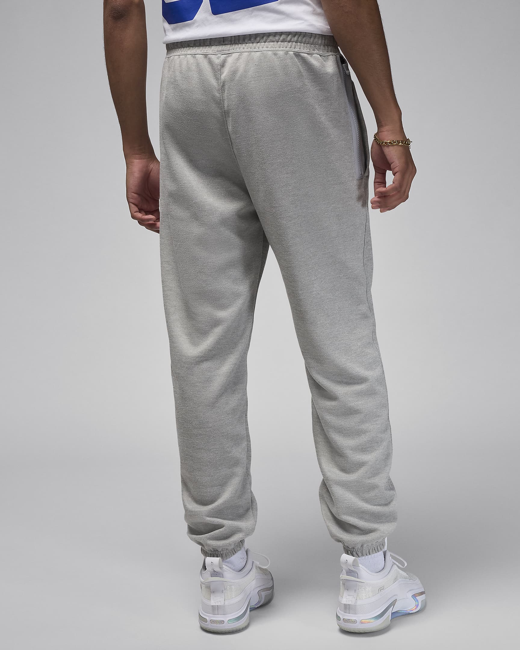 Pantalon en Fleece Jordan Basketball France Practice pour homme - Dark Grey Heather/Celestine Blue/University Blue