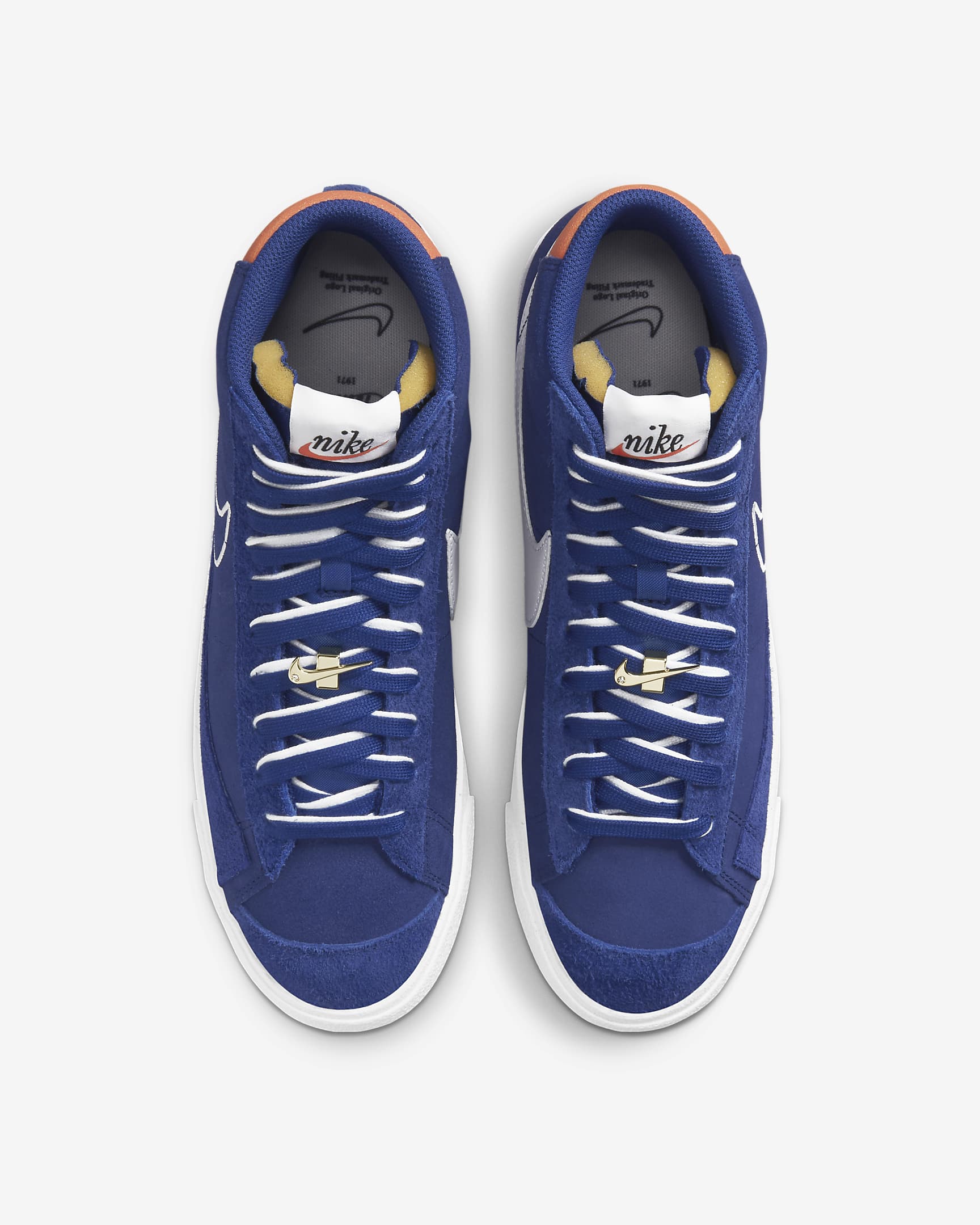 Nike Blazer Mid '77 Men's Shoes - Deep Royal Blue/Orange/University Gold/White