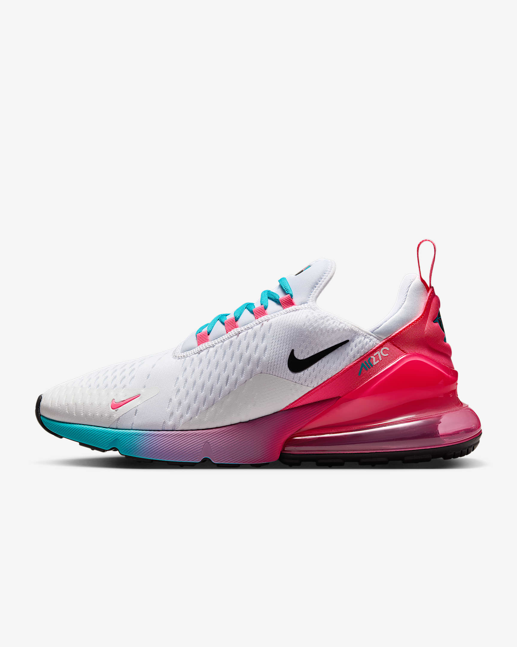 Miami Marlins Nike Air Max 270 Men's Shoes - White/Hyper Pink/Black
