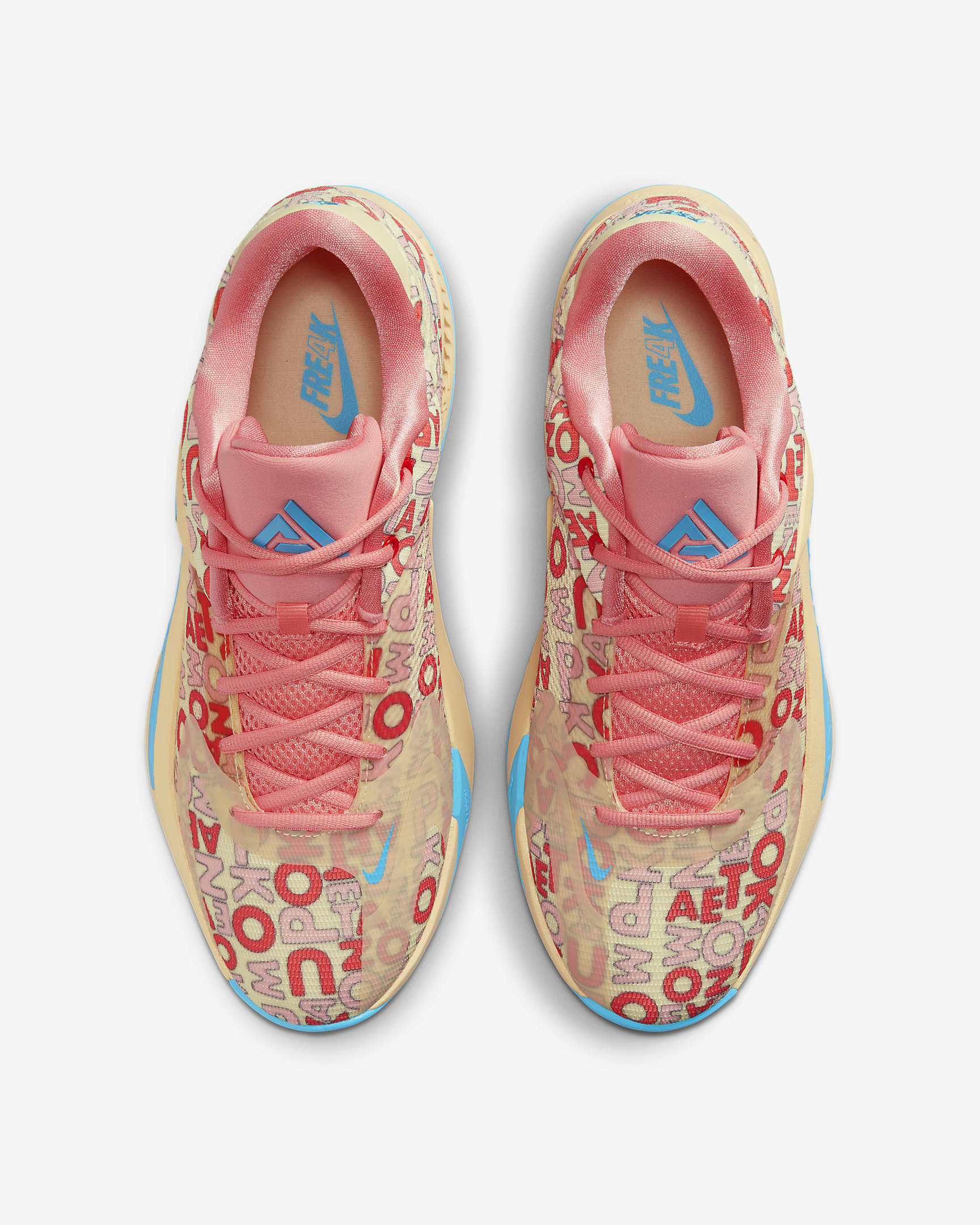 Freak 4 Basketball Shoes - Pale Vanilla/Coral Chalk/Blue Lightning