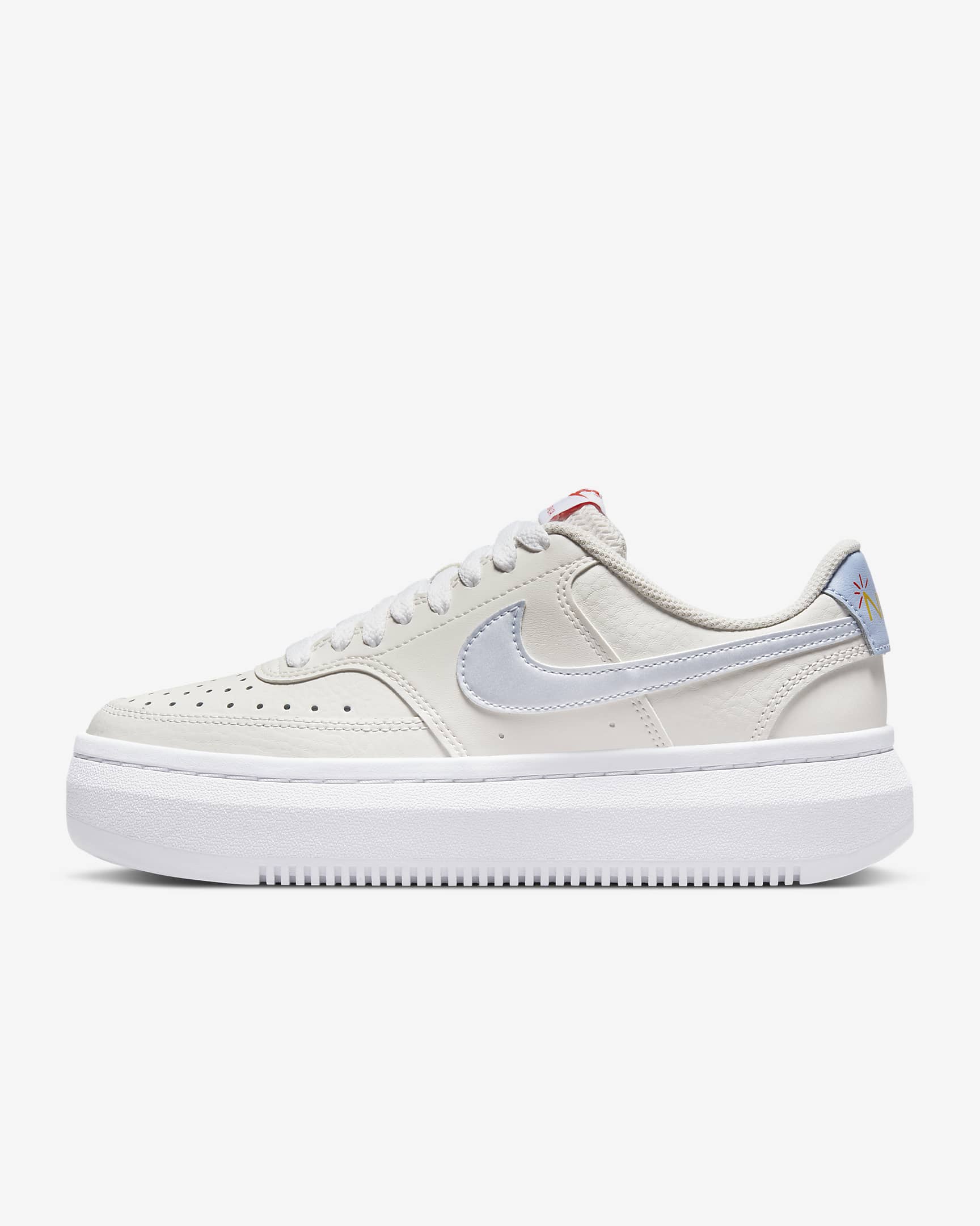 Nike Court Vision Alta Damesschoen - Phantom/Light Marine/Wit/Football Grey