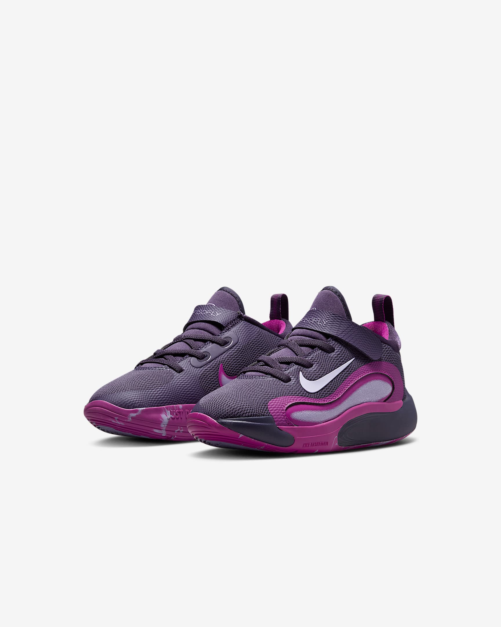 Nike IsoFly Little Kids' Shoes - Dark Raisin/Hot Fuchsia/Hydrangeas