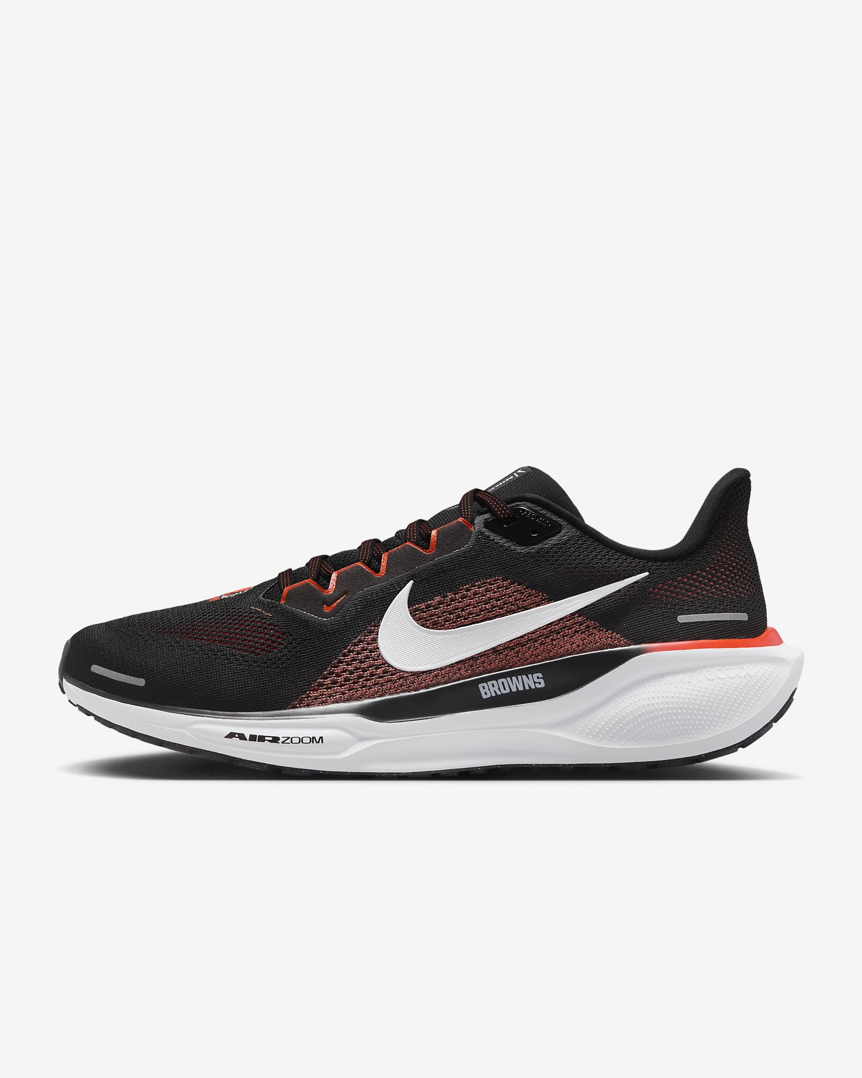 Nike Pegasus 41 NFL Cleveland Browns Men's Road Running Shoes - Black/White/Team Orange/White